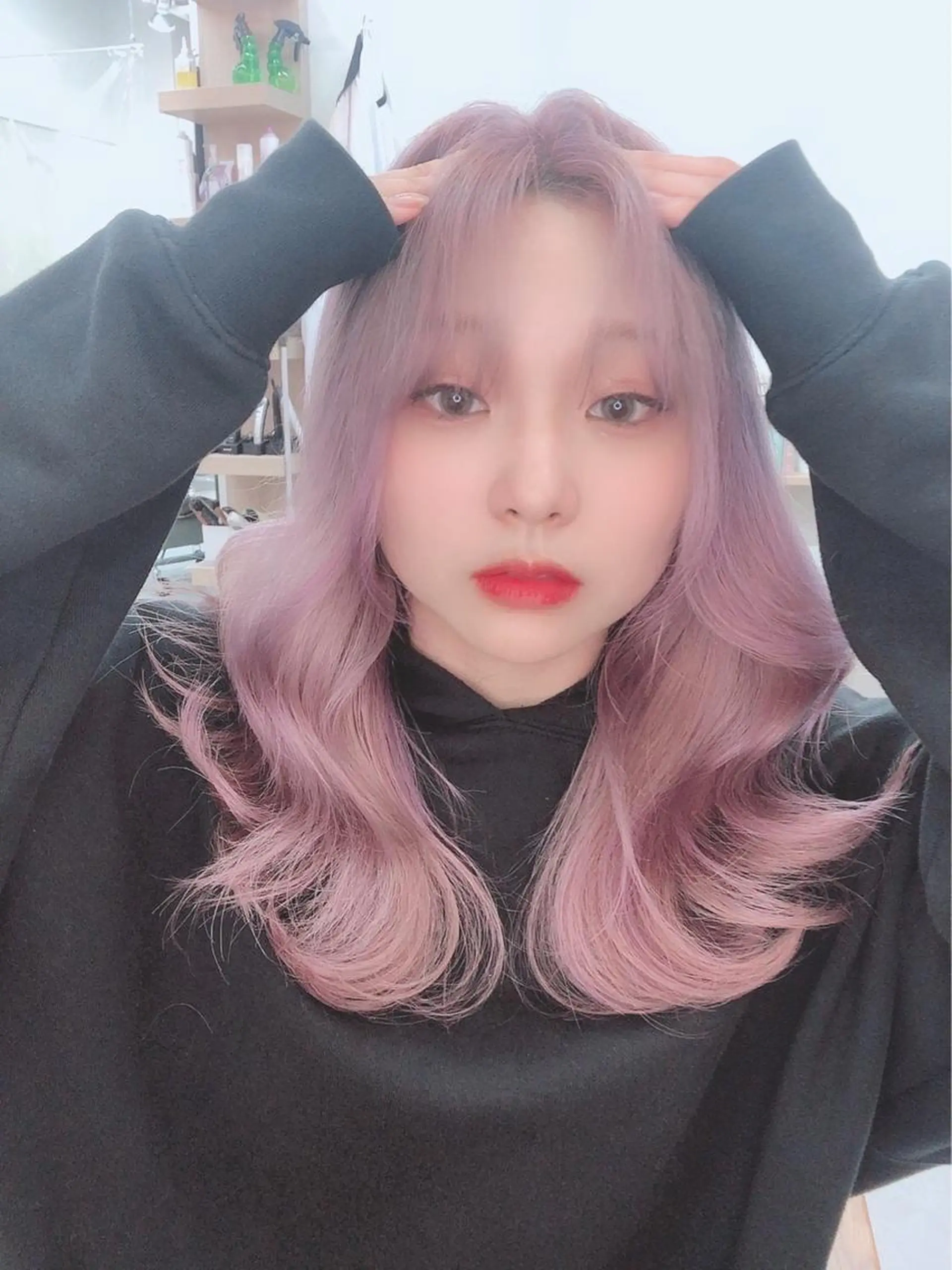 ロング カラー ピンクカラー ホワイトピンク カット ヘアカラー トリートメント ヘアセット 💘カラー特化美容師 尾崎拓己のヘアスタイル
