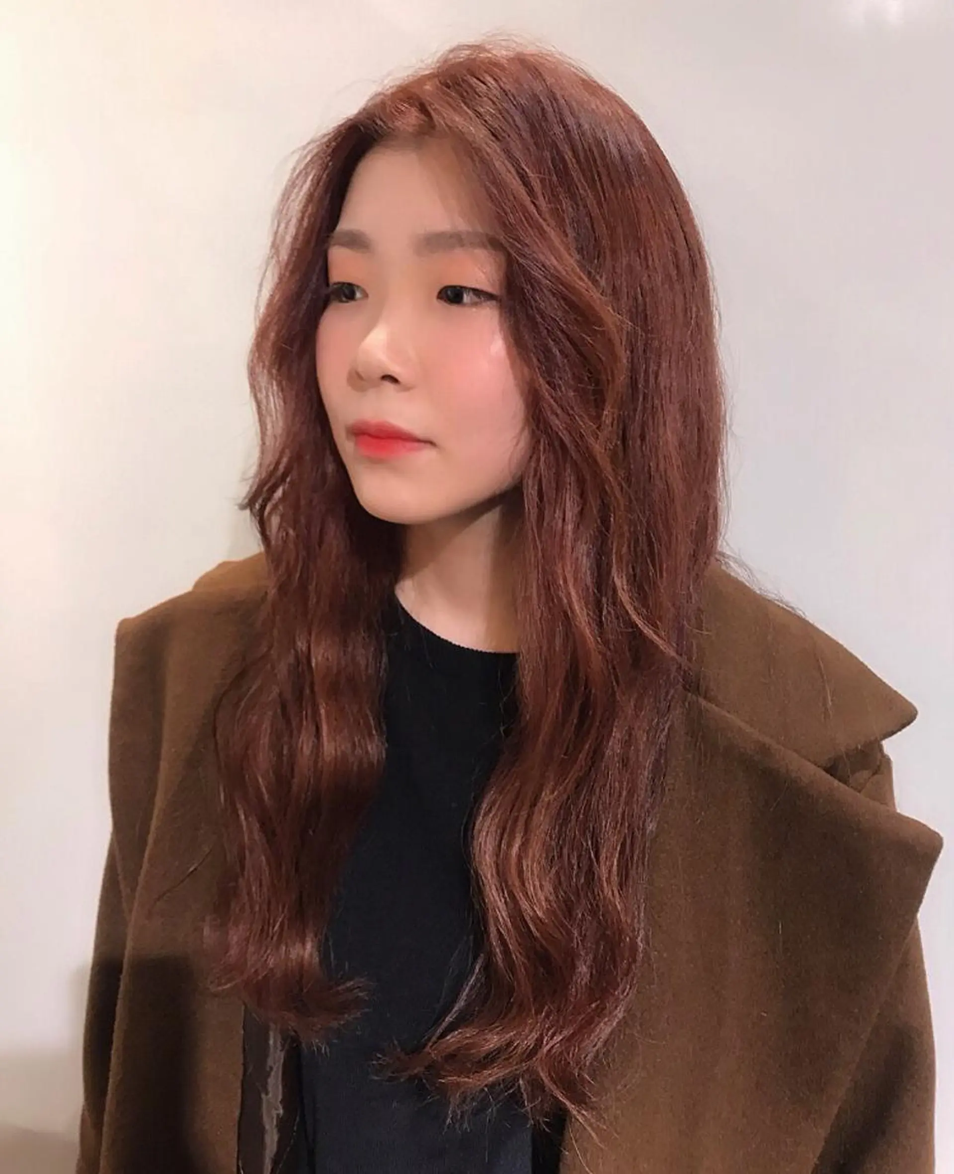 ロング カラー ブリーチ ブリーチなしカラー オレンジ ♡ma ki♡のヘアスタイル