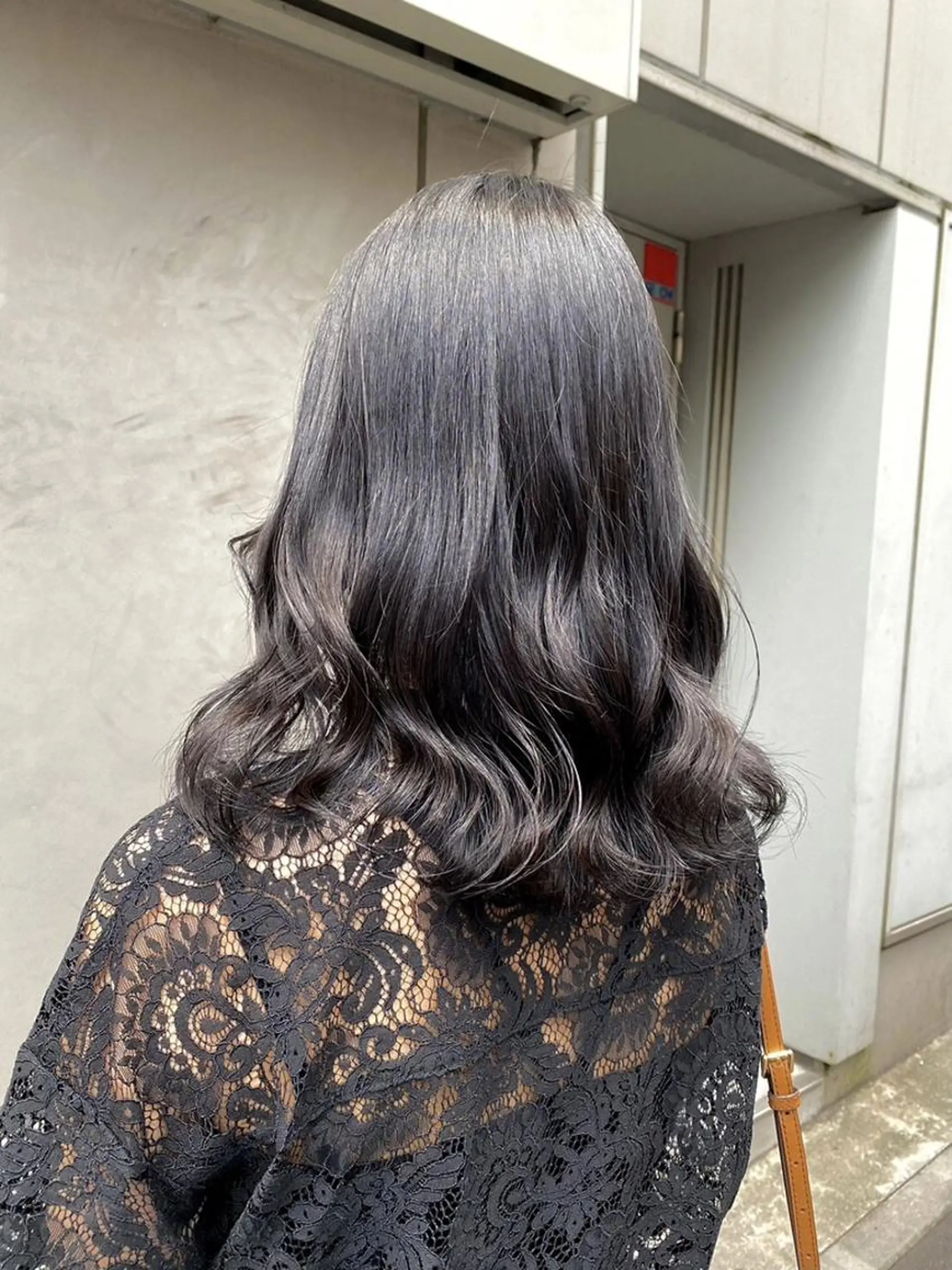カラー ワインレッド🍒ラベ ンダーKiyokaのヘアスタイル