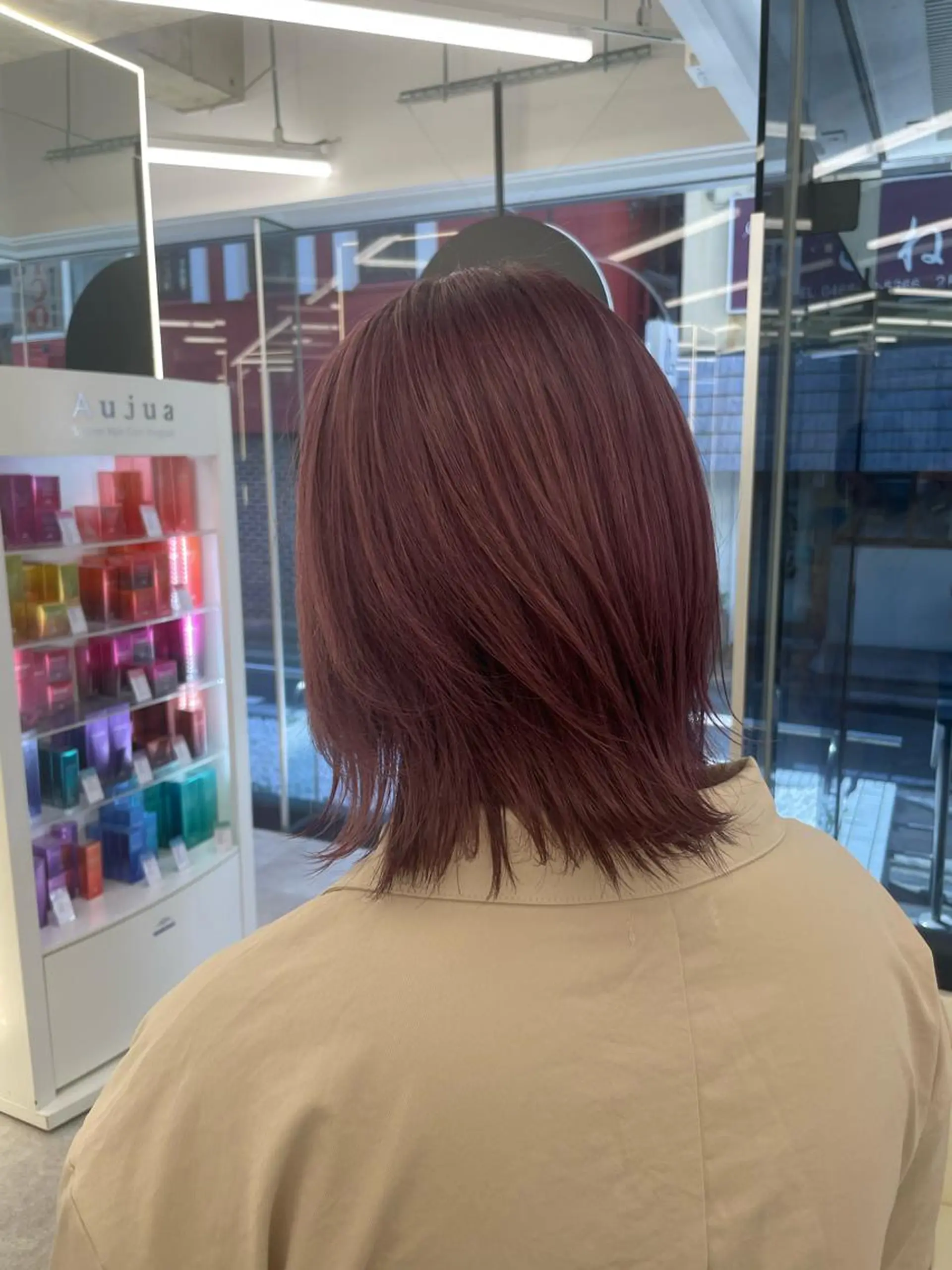 ミディアム カラー ヘアアレンジ ヘアカラー トリートメント 【Sweep】おじま のぞみのヘアスタイル