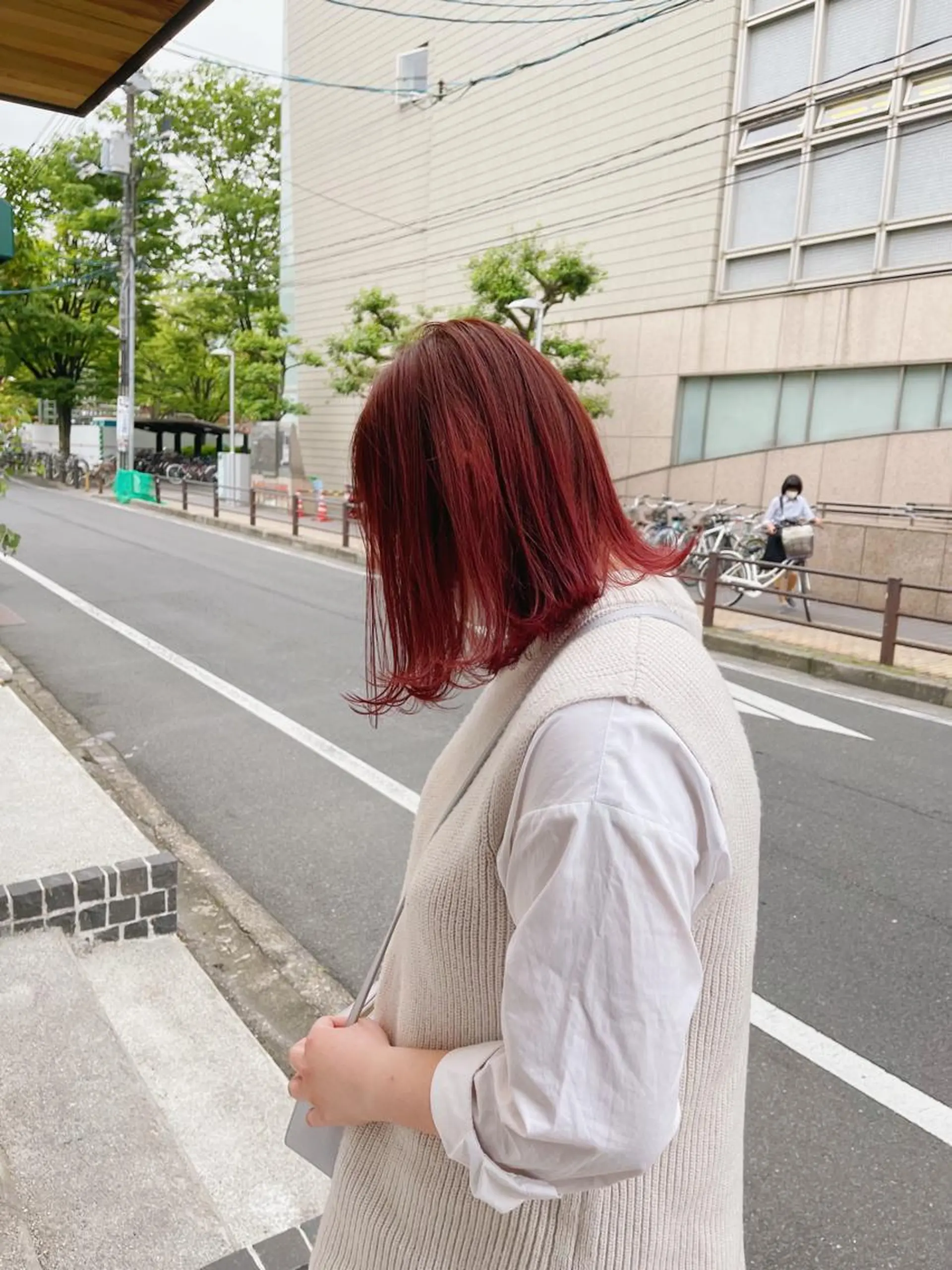 ミディアム カット ヘアカラー トリートメント 藤井 廉のヘアスタイル