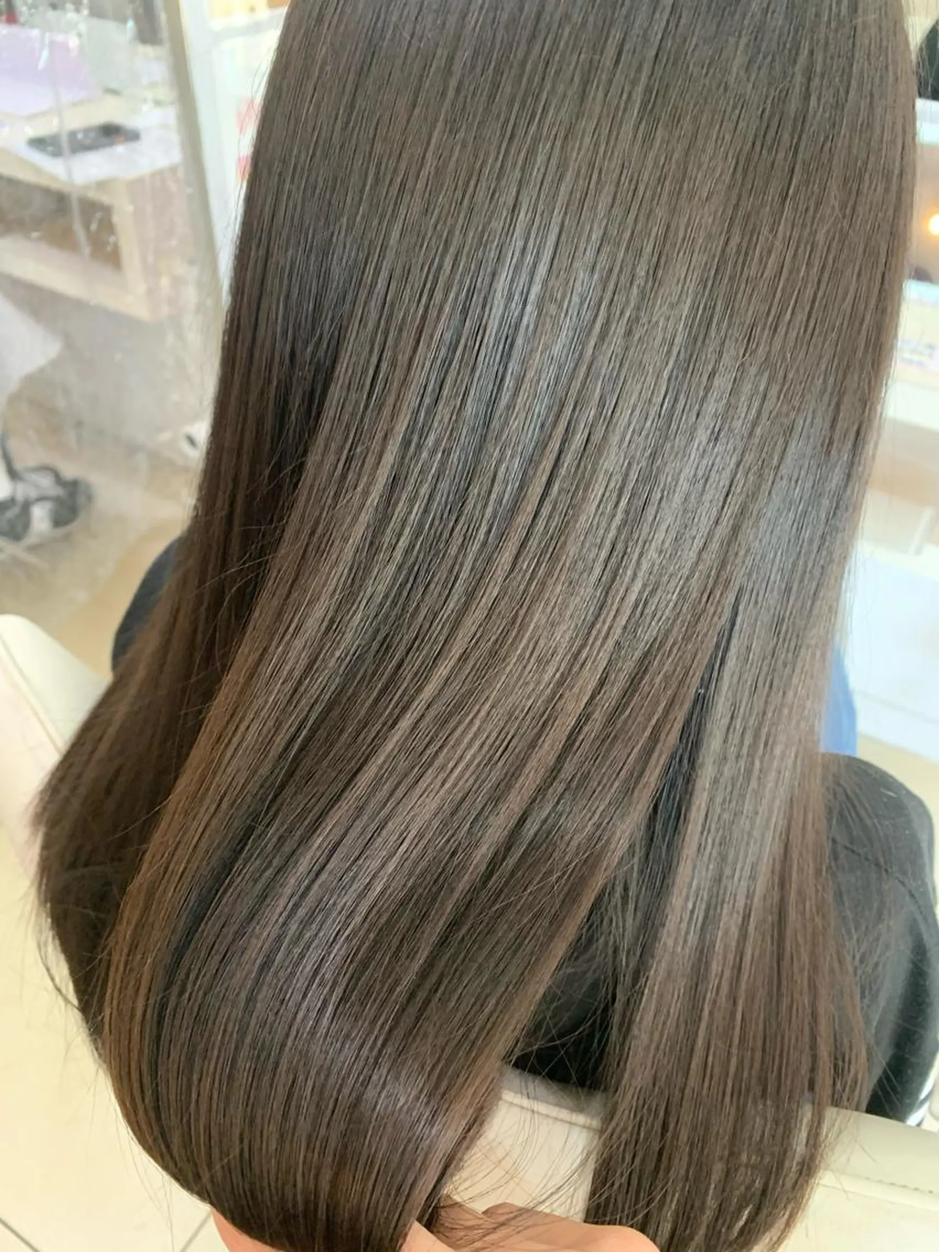 ロング トリートメント コテ巻き風パーマ/ クロスパーマ/久岡のヘアスタイル