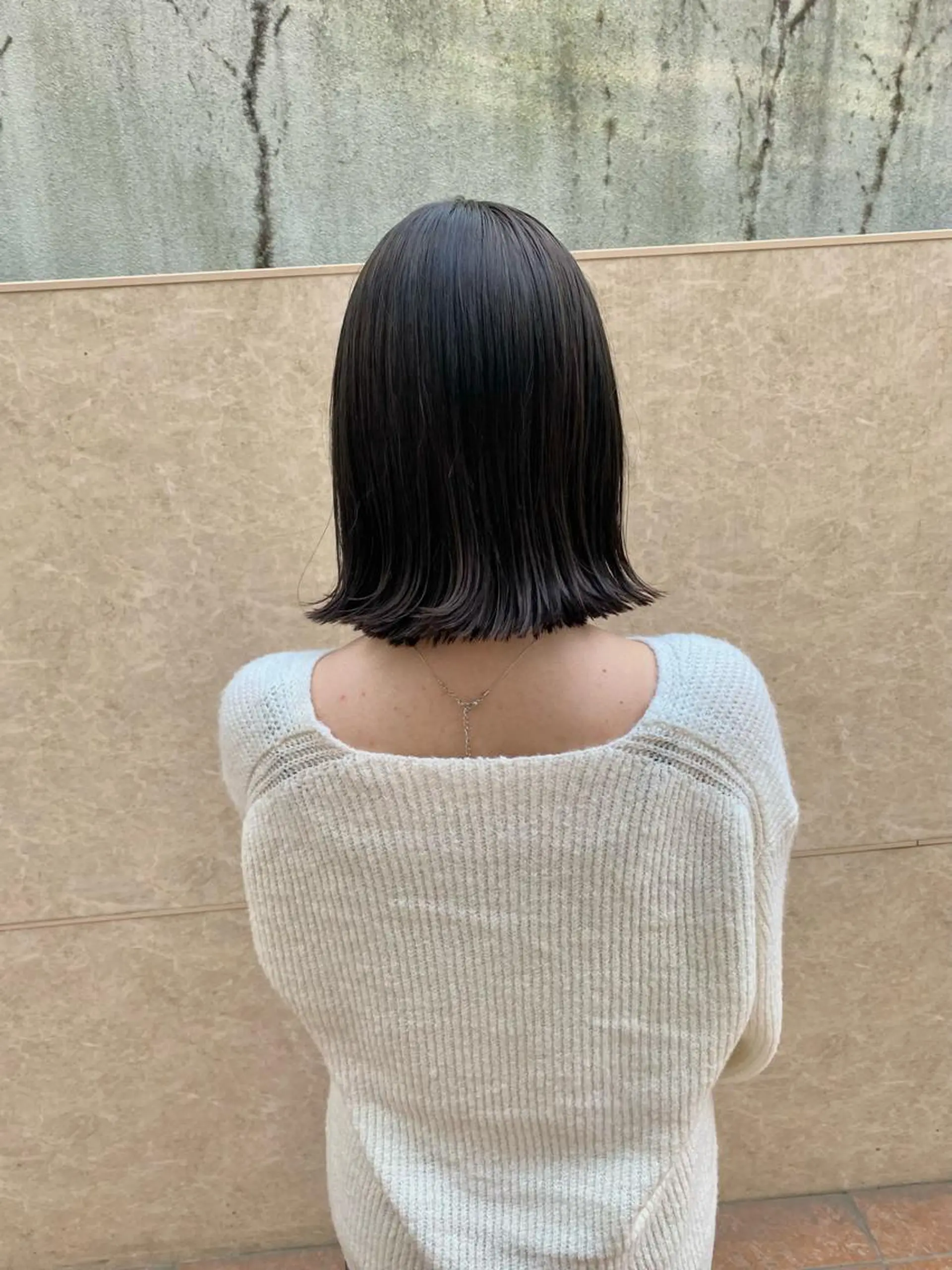 ミディアム カラー グレージュ カット ヘアカラー トリートメント ボブ/縮毛矯正/ レイヤー/塚田のヘアスタイル