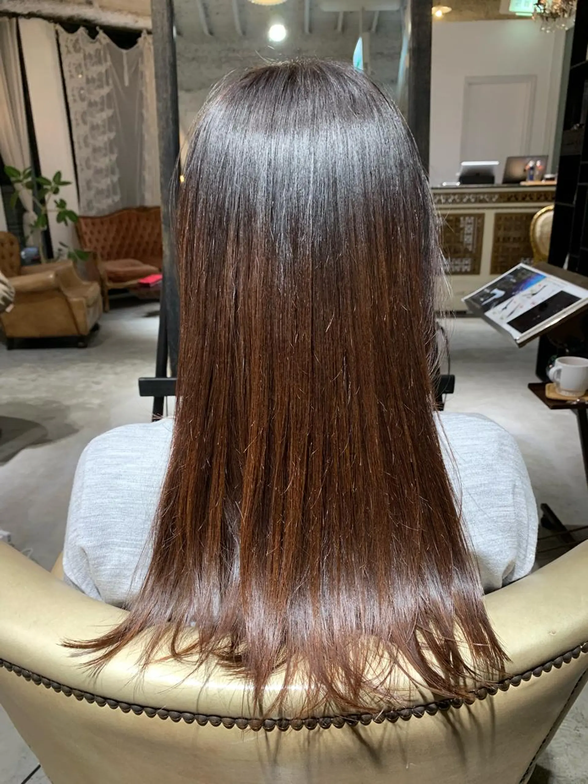 ロング 髪質改善 カット 縮毛矯正 トリートメント 妙見 知洋のヘアスタイル