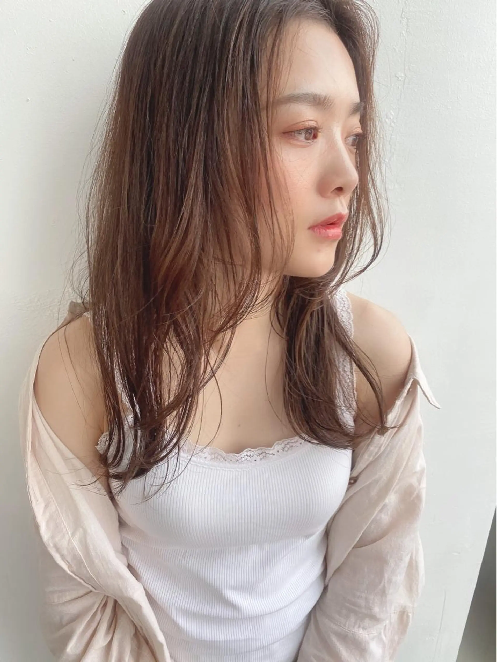 セミロング カット トリートメント 艶髪🫧髪質改善🌿 結城綾菜のヘアスタイル