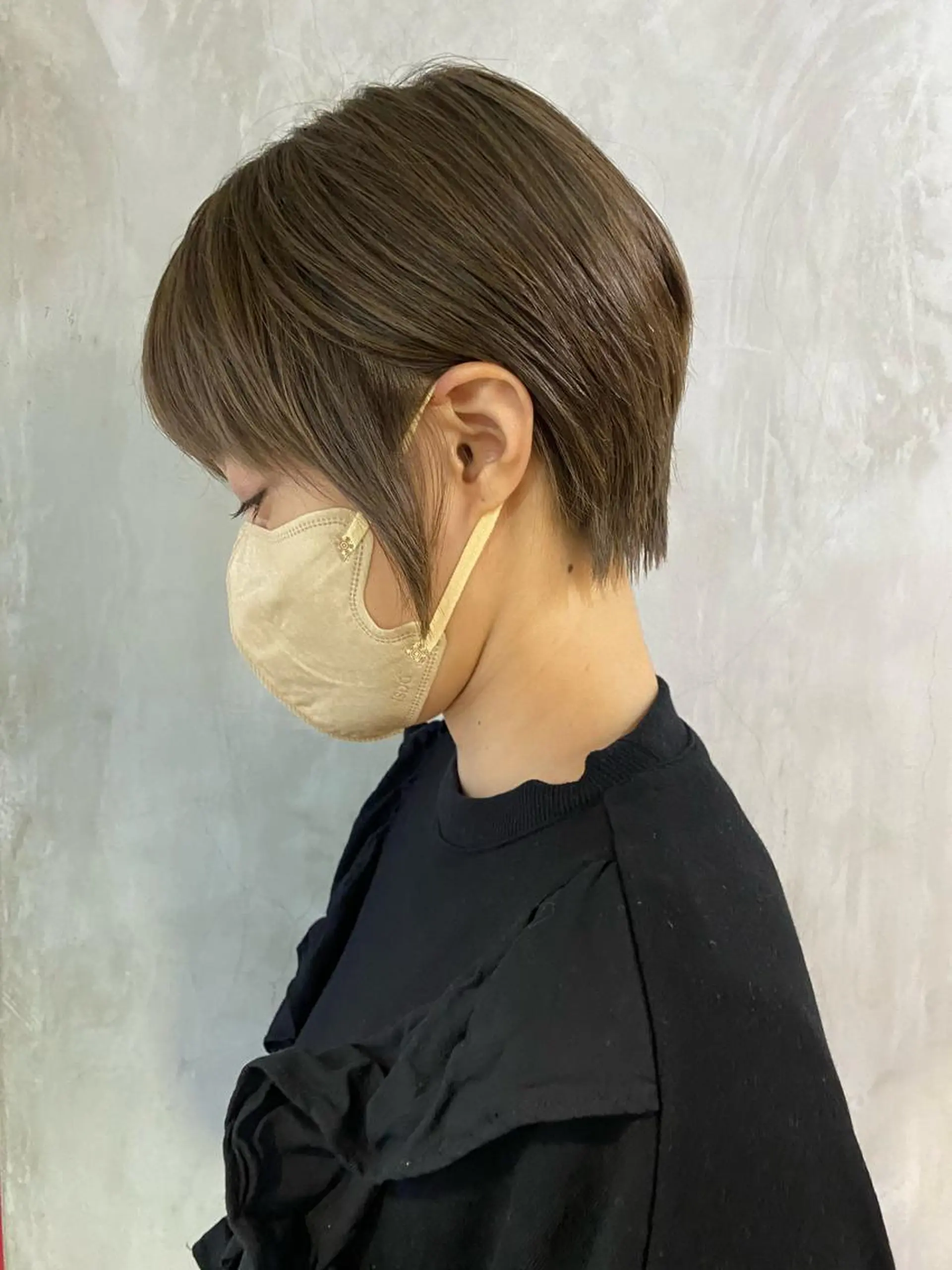 ショート カラー ヘアアレンジ 切りっぱなしボブ/ デザインカラー店長のヘアスタイル