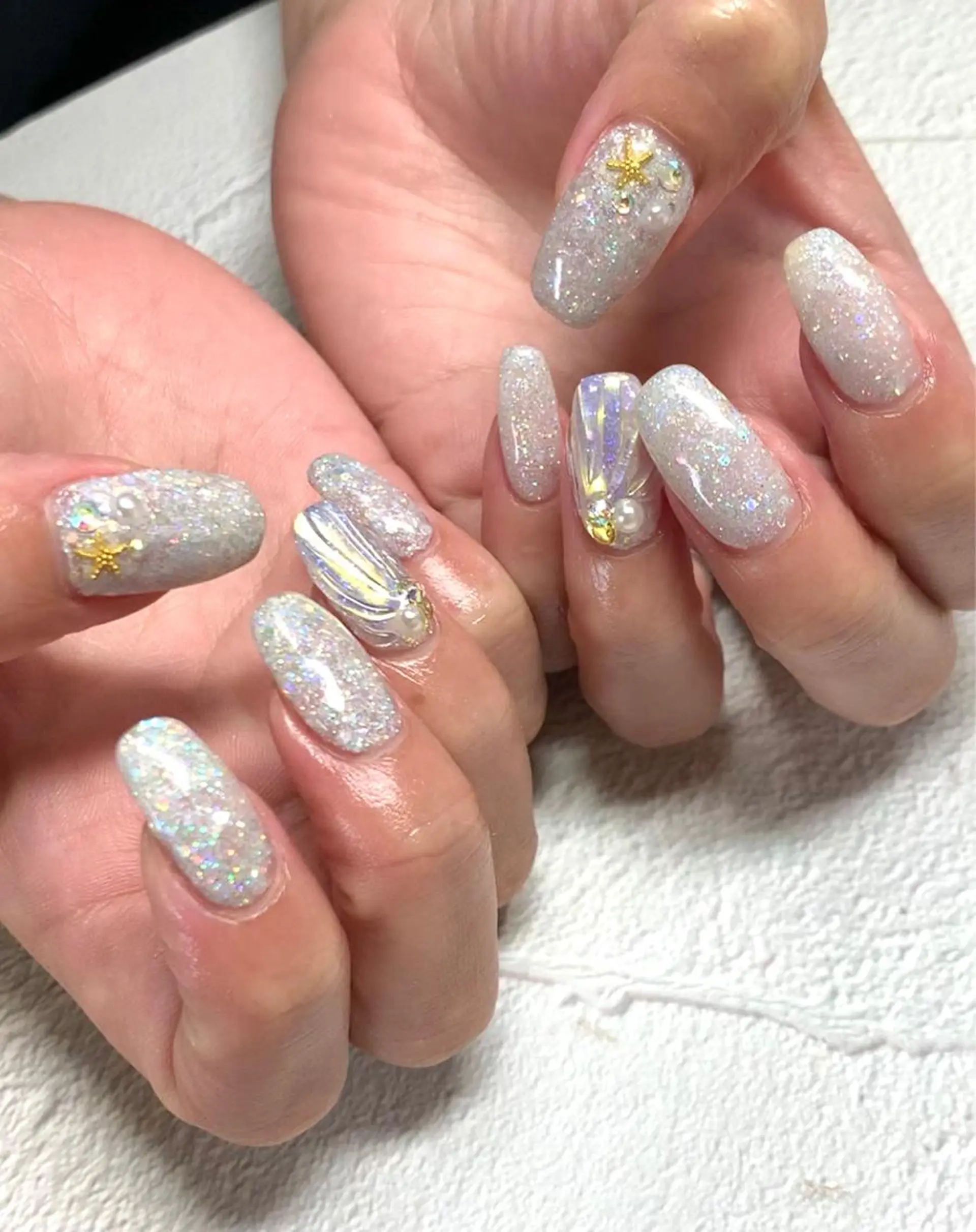 ネイル ジェルネイル ロングネイル ニュアンスネイル オフィスネイル パラジェル ハンドネイル clover nailのネイルデザイン