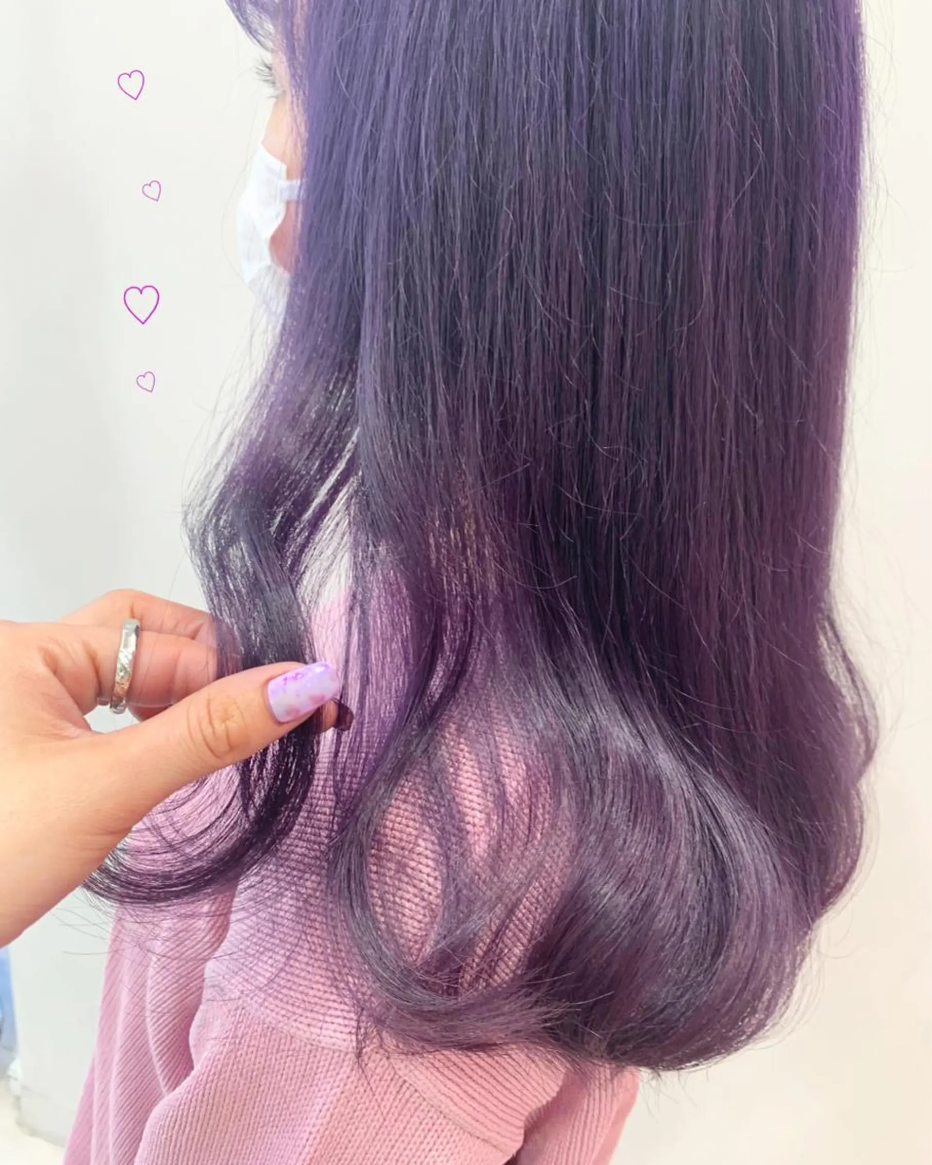 ミディアム カラー ラベンダーカラー ラベンダーピンク ピンクカラー EMANON新宿東口所属・新宿駅近♡ ♡個室♡三都季🌜のヘアスタイル