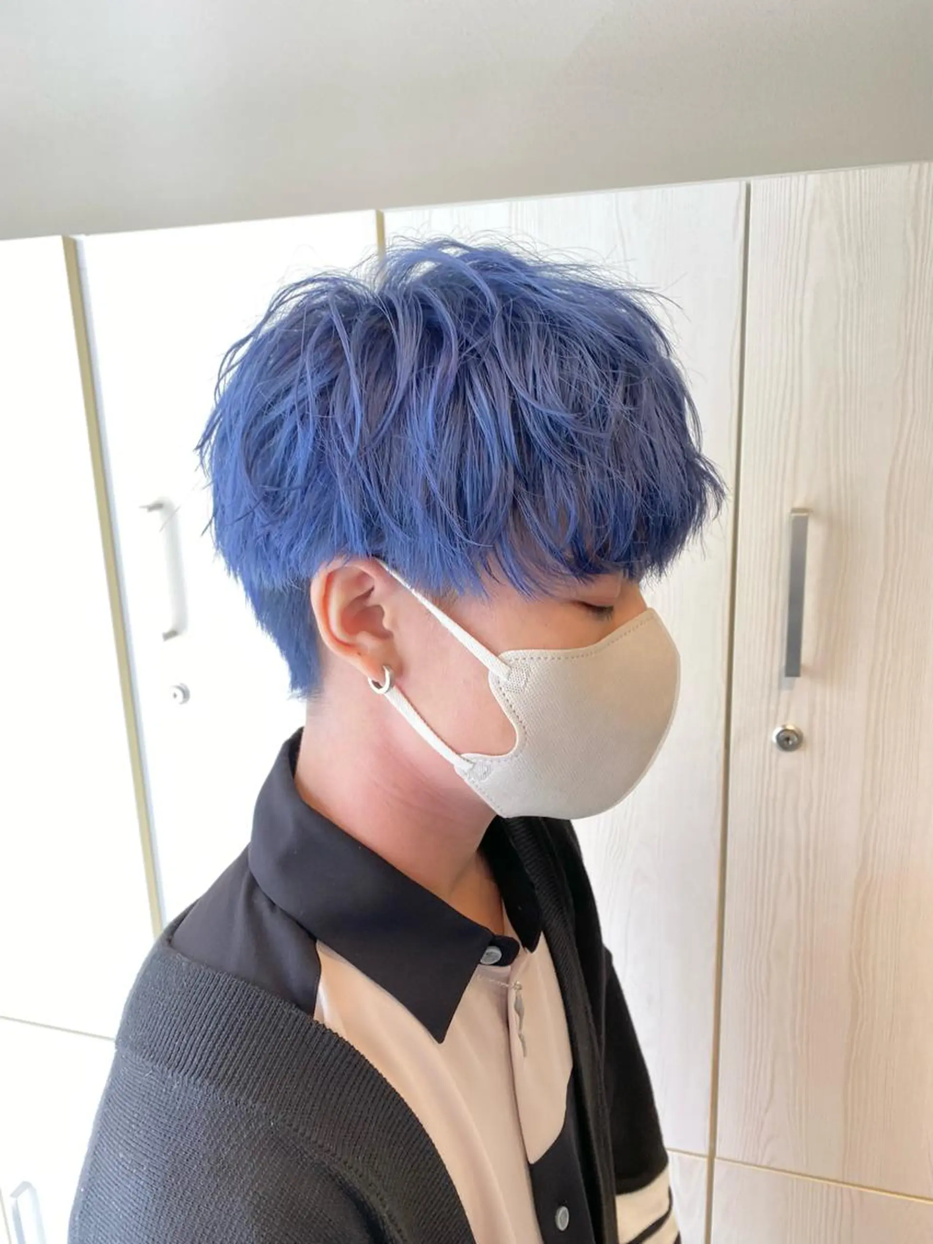 カラー メンズ メンズブリーチ ブリーチ ブルーカラー 🍁中川 慎之介🍁のヘアスタイル