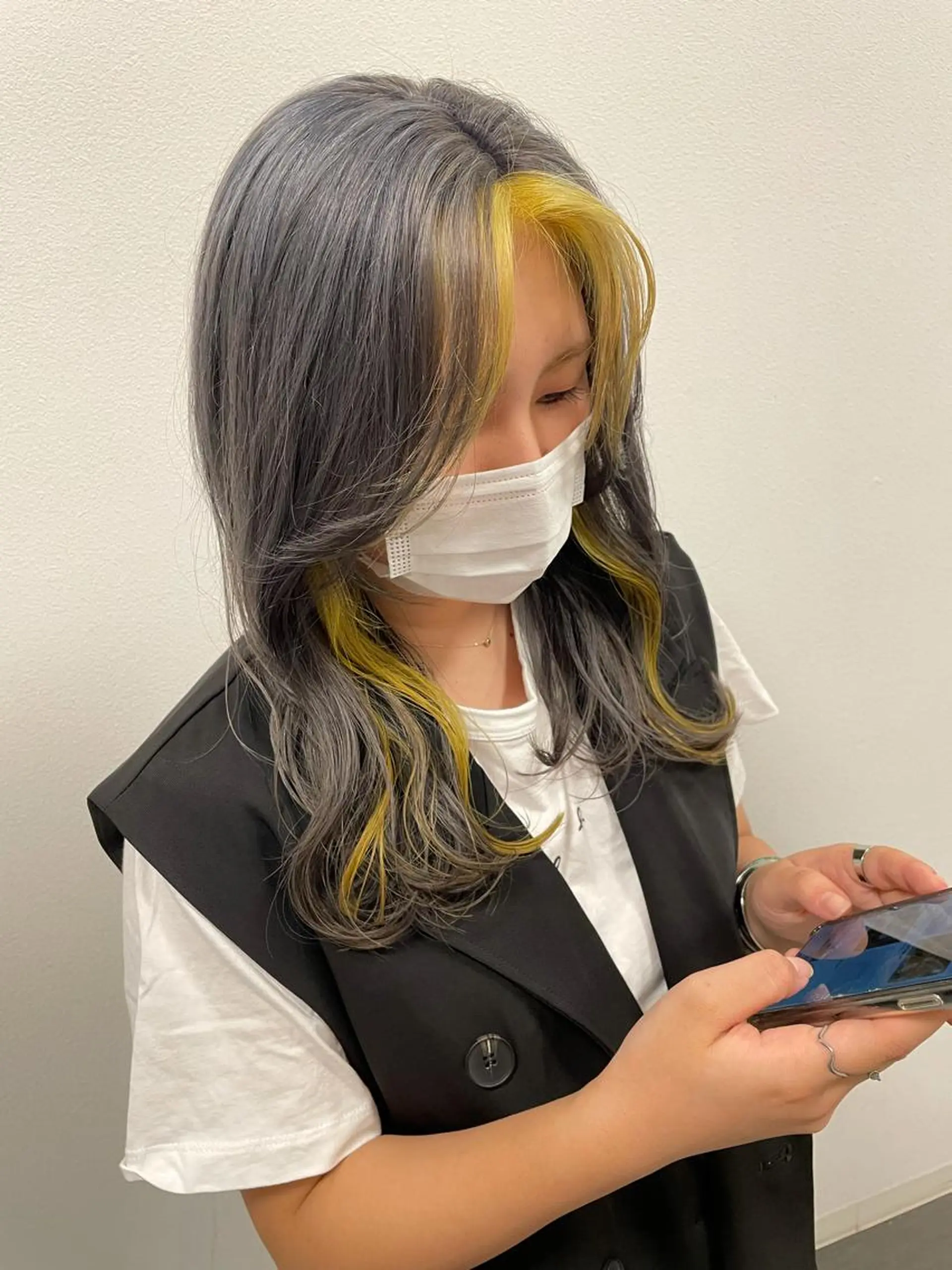 セミロング カラー tablier所属・tablier 熊谷日菜子のヘアスタイル
