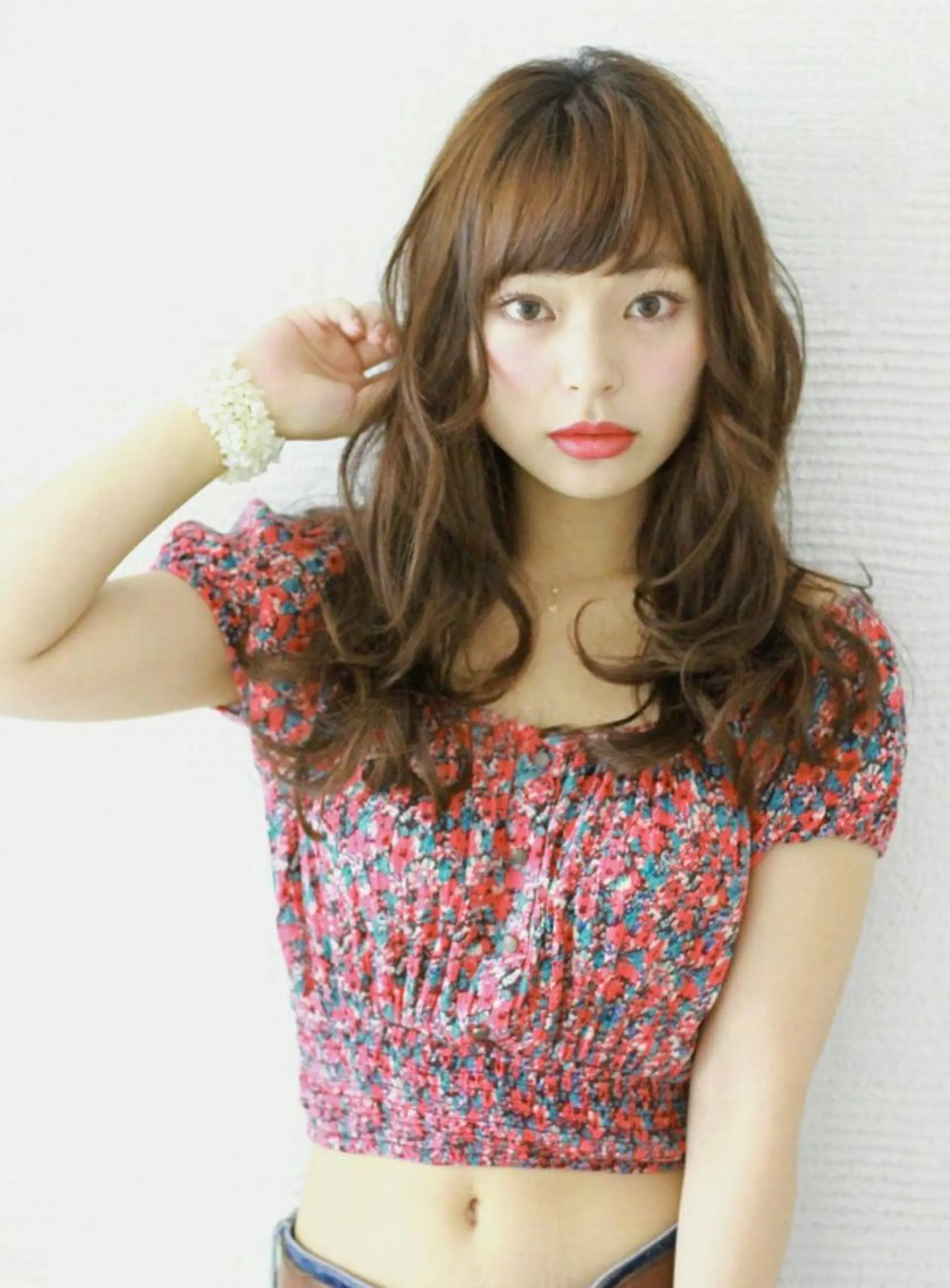 ロング カラー セミロング パーマ セミロングパーマ 顔周りカット レイヤーカット ロング Lumderica(ラムデリカ)所属・ラムデリカ YUKAのヘアスタイル