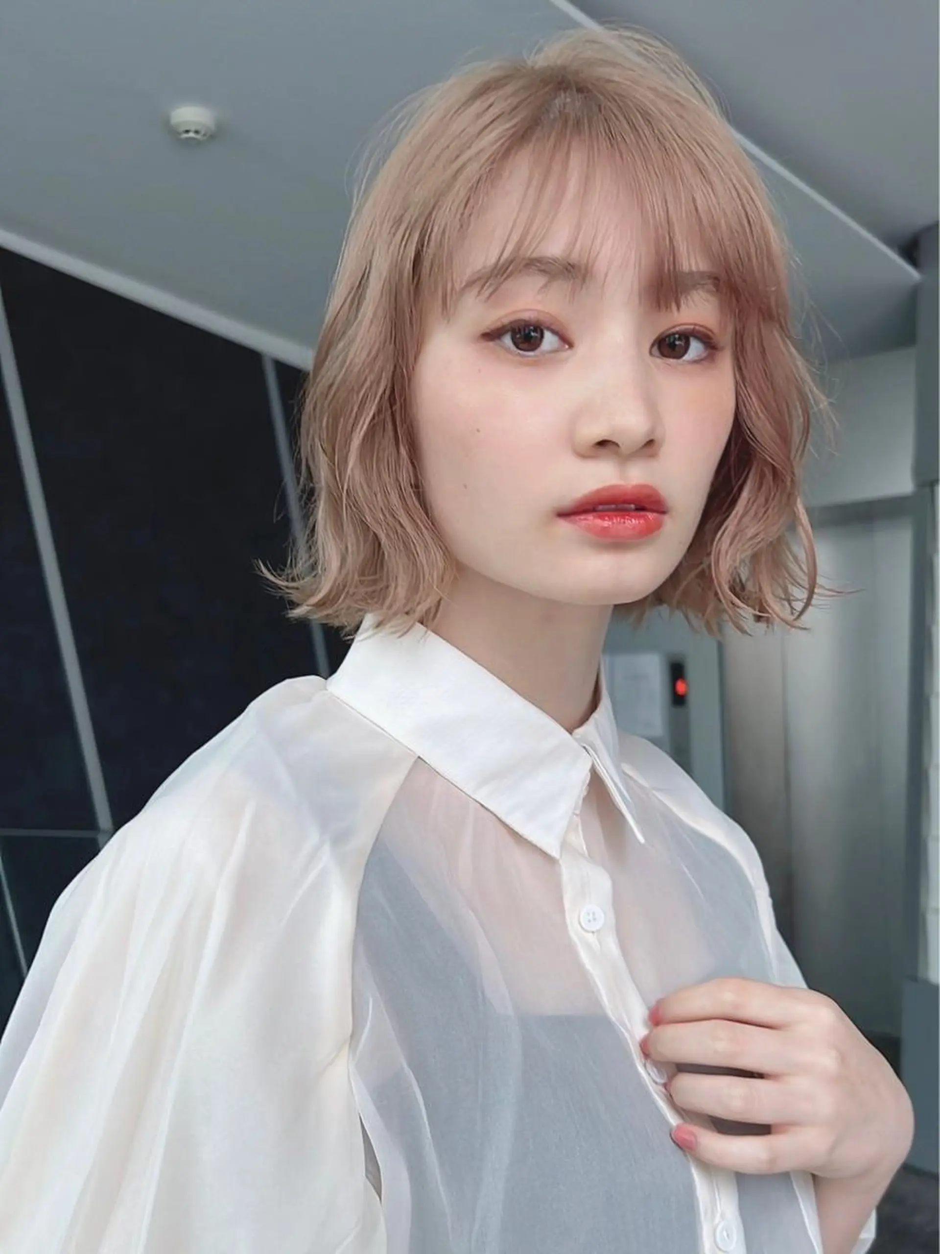 ミディアム カラー パーマ ヘアカラー トリートメント 【公式】amble luxe池袋東口♻️のヘアスタイル