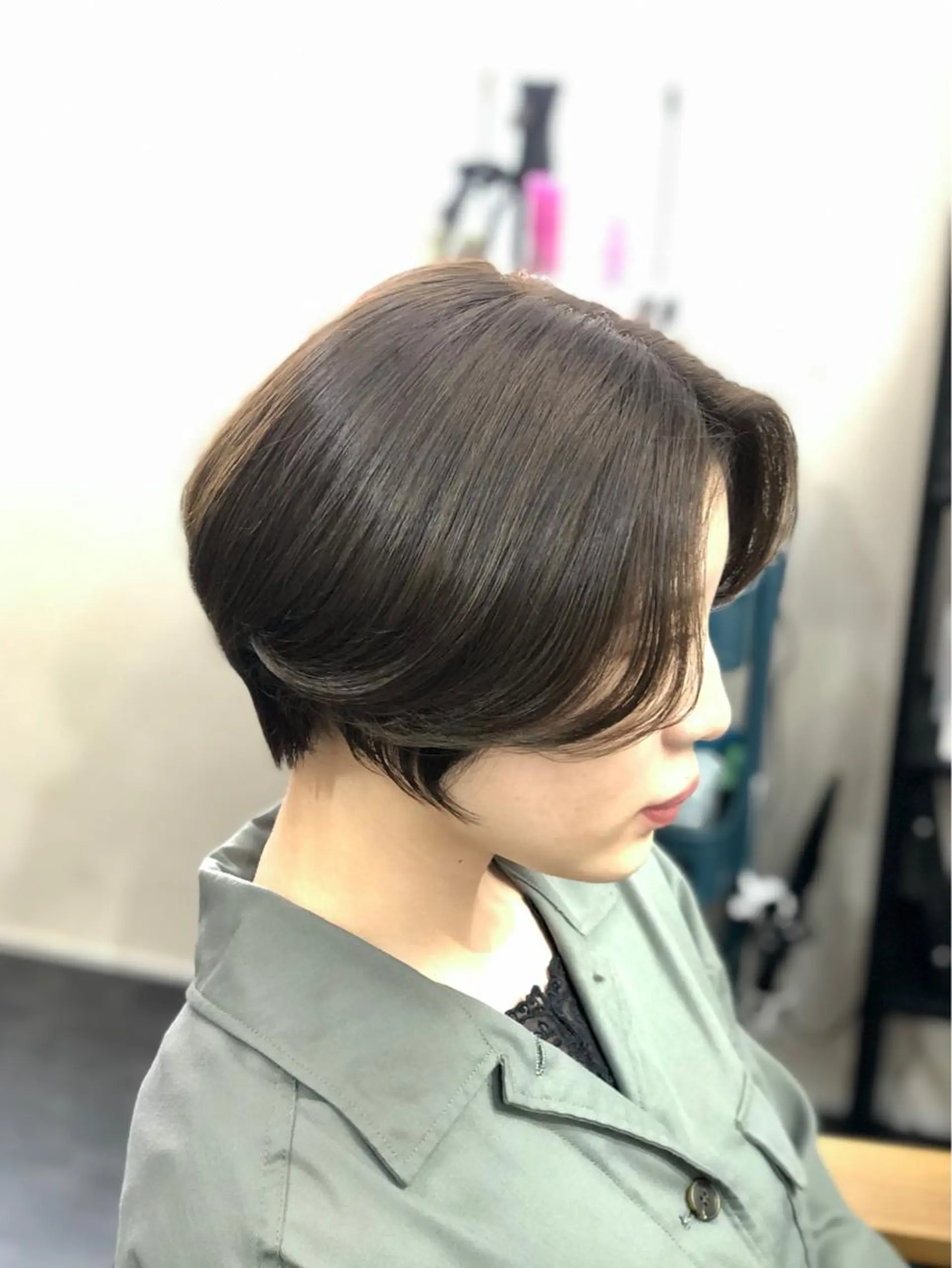 ショート カラー グレージュ オリーブカラー オリーブグレージュ オリーブグレー カット ヘアカラー トリートメント wavi hair所属・後藤 ユウキ/髪質改善🫧のヘアスタイル