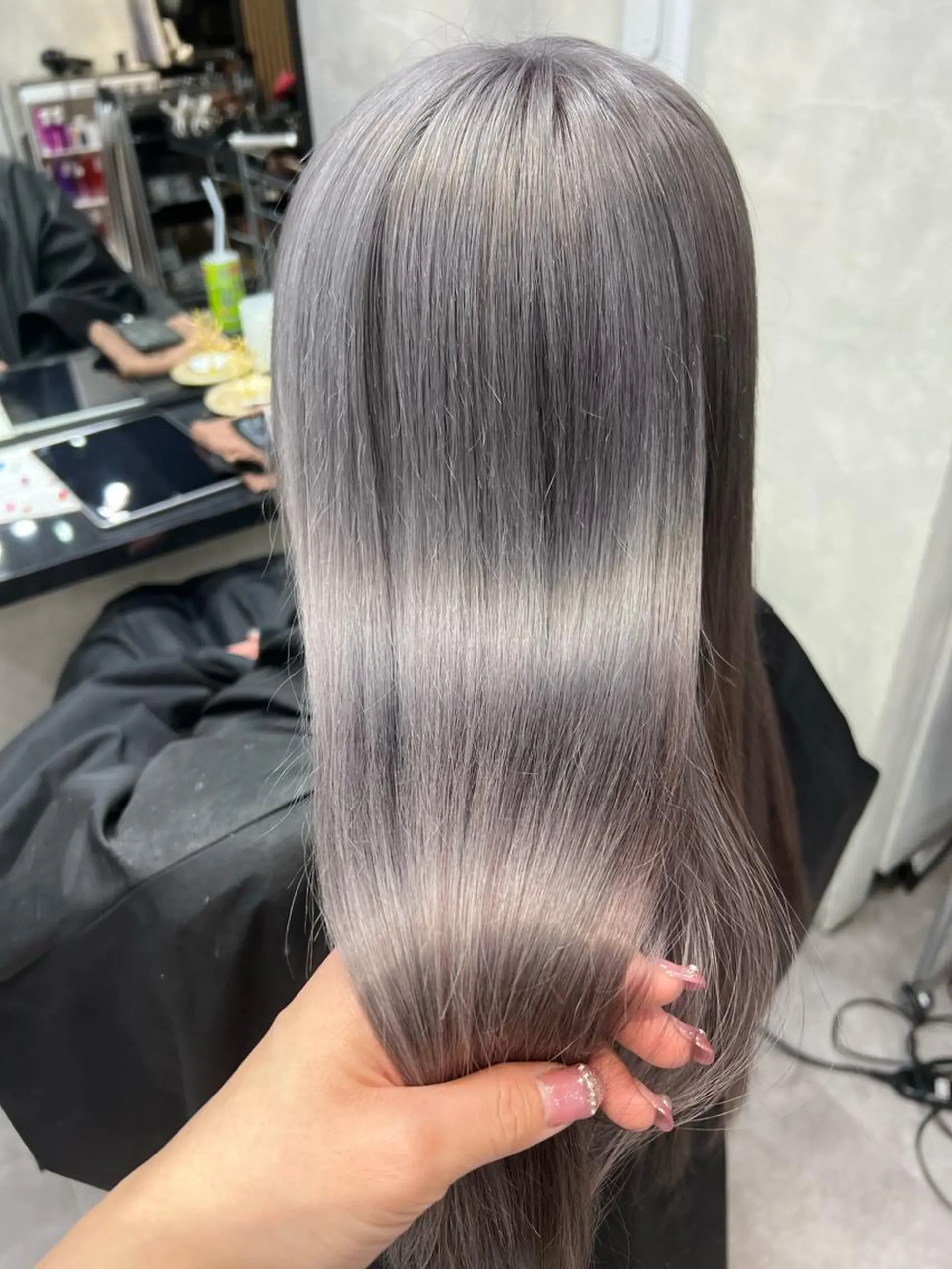 ロング カラー ヘアアレンジ シールエクステ アディクシーカラー アッシュ バレイヤージュ ベージュカラー ヘアカラー トリートメント ar+ ❤︎ maiのヘアスタイル