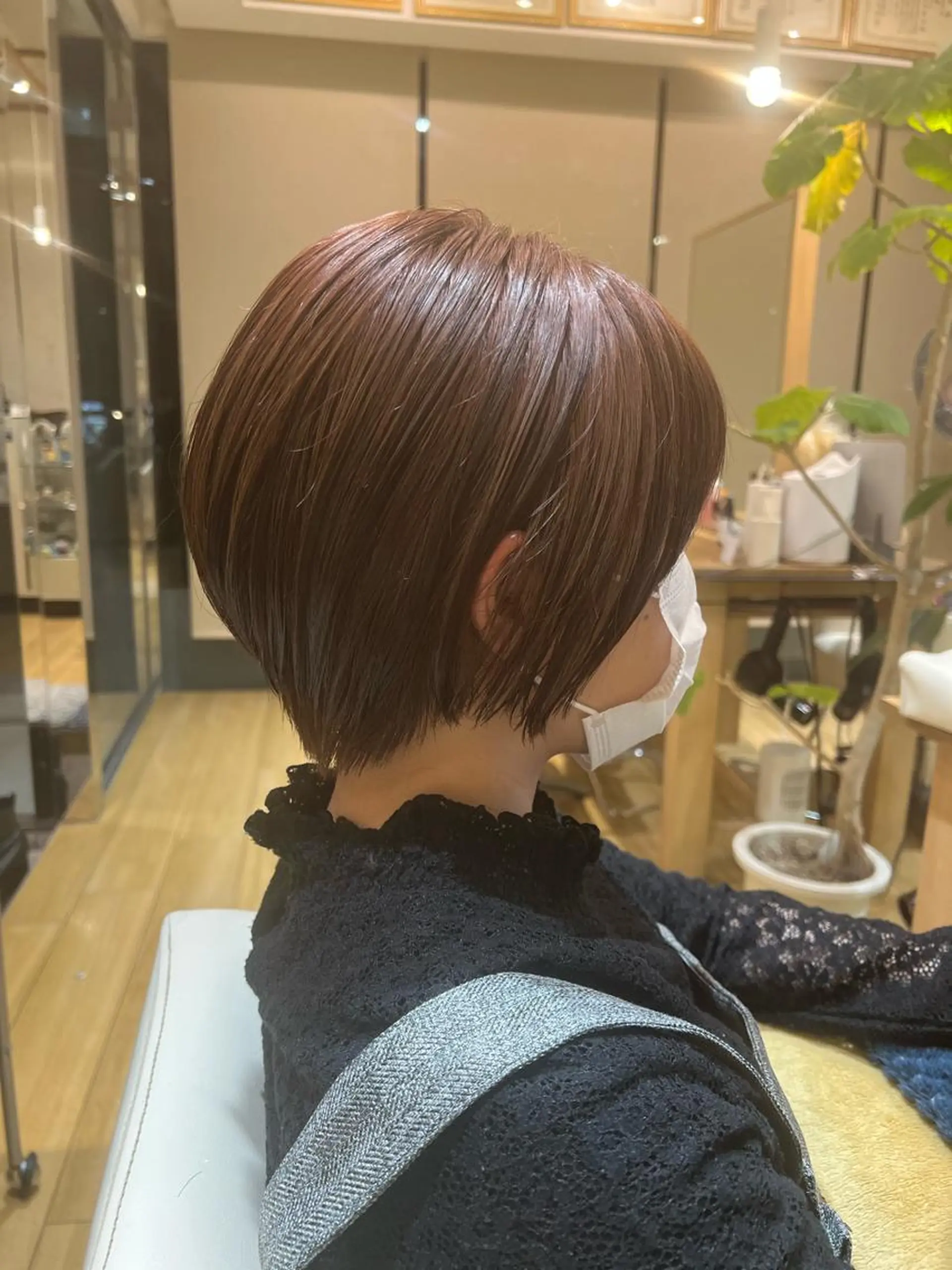 ショート カラー ベージュカラー ピンクカラー ピンクベージュ 全国1位🥇世界5位 小野田　礼花のヘアスタイル