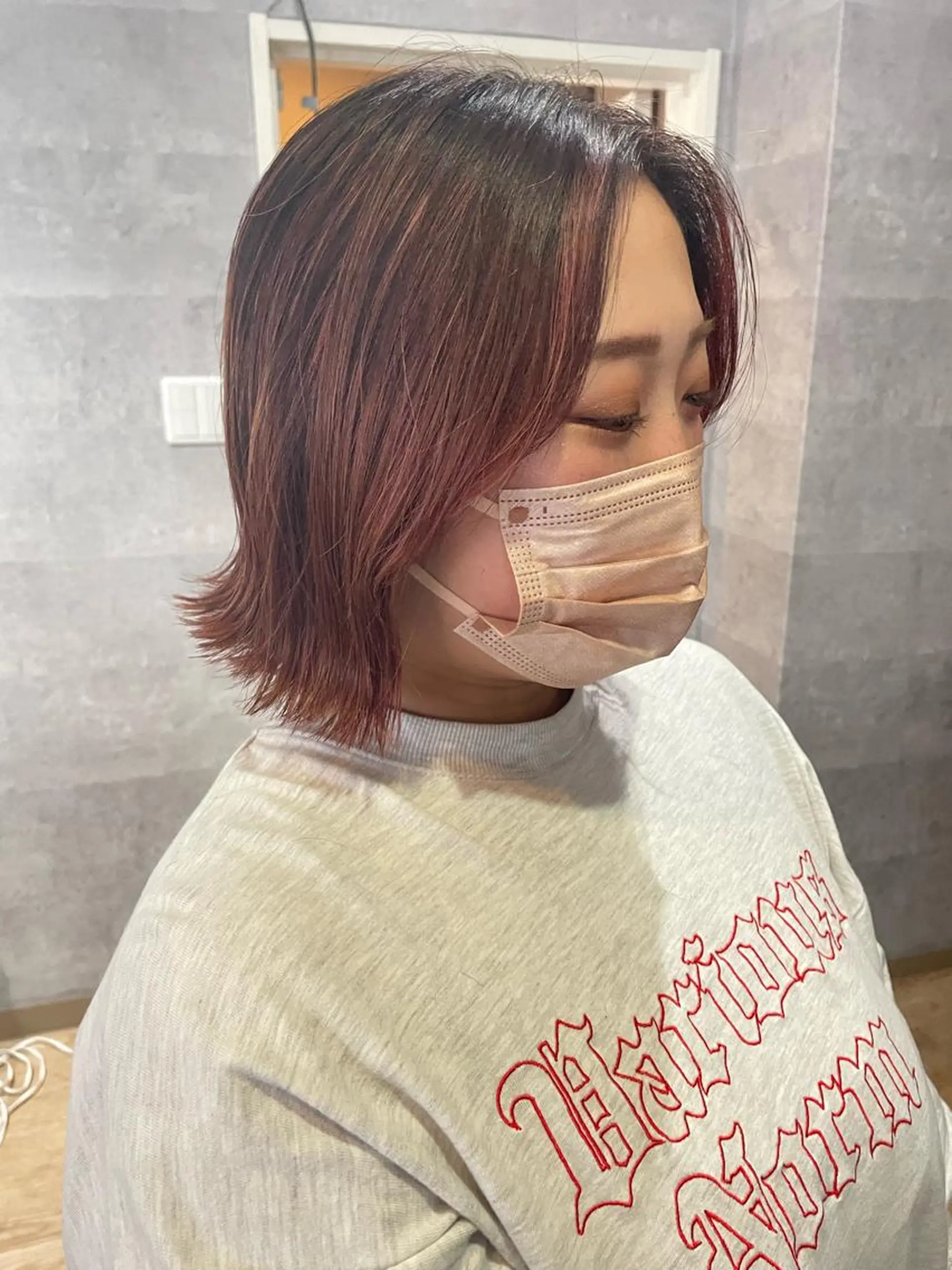 ミディアム カラー 月200名以上担当 六甲徒歩30秒のヘアスタイル