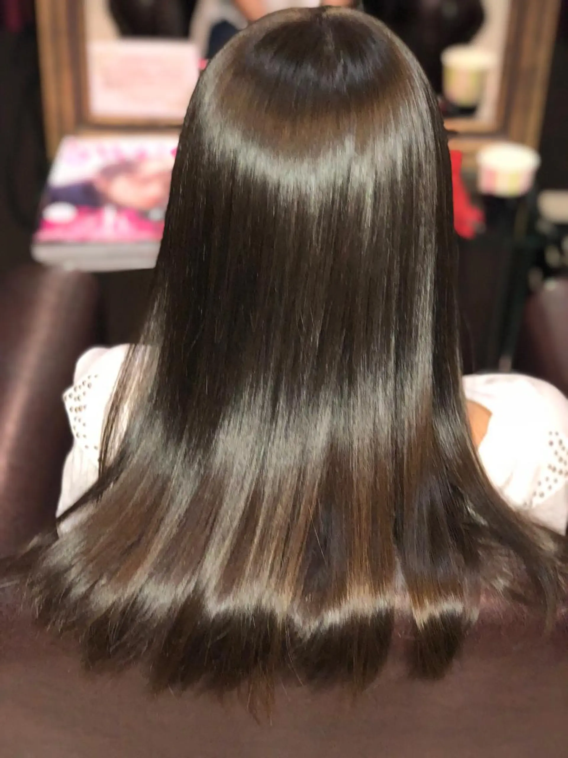 ロング 縮毛矯正 トリートメント エフェクトブリーチ エクステhiroのヘアスタイル