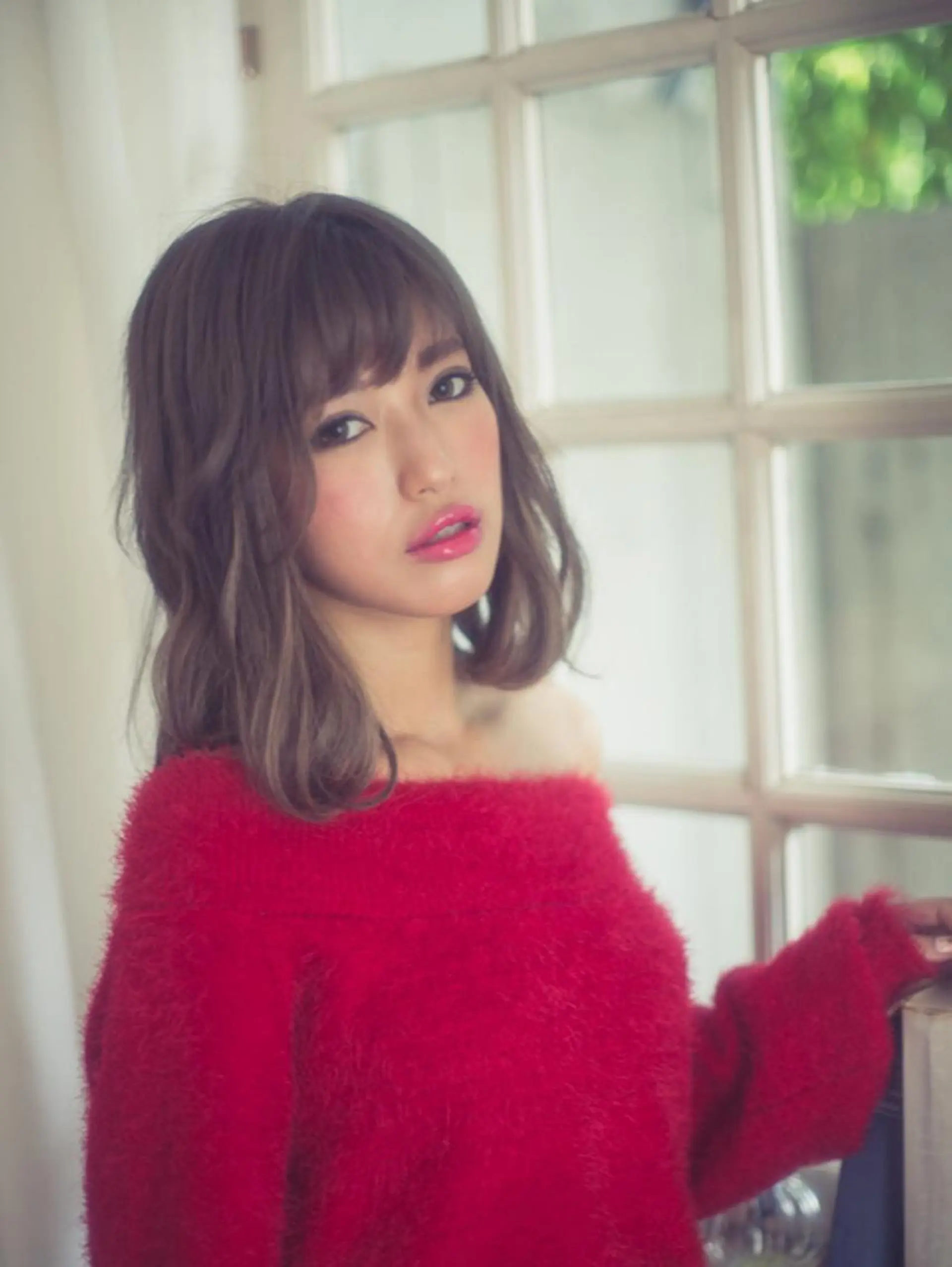 ミディアム カラー パーマ 【公式】amble luxe池袋東口💛のヘアスタイル
