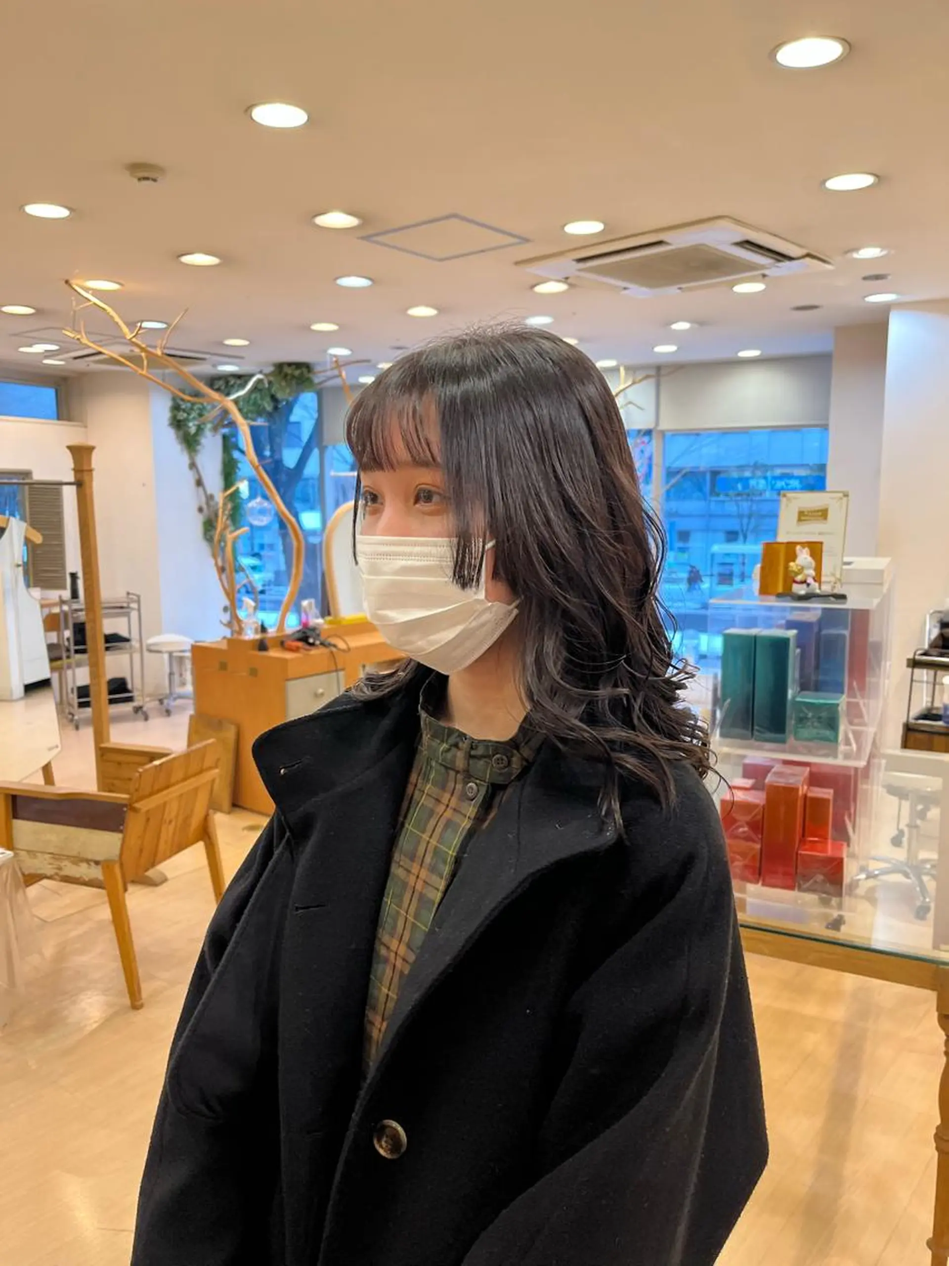 セミロング 顔周りカット カット ヘアカラー 💠つたふうか/ 韓国/メンズヘア💠のヘアスタイル