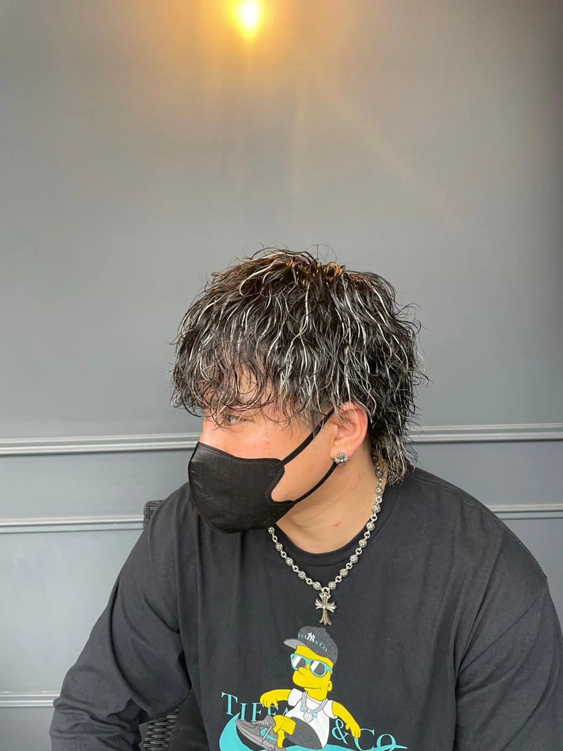 ショート パーマ メンズ カット ヘアカラー パーマ 【men's Lapis横浜】海人のヘアスタイル