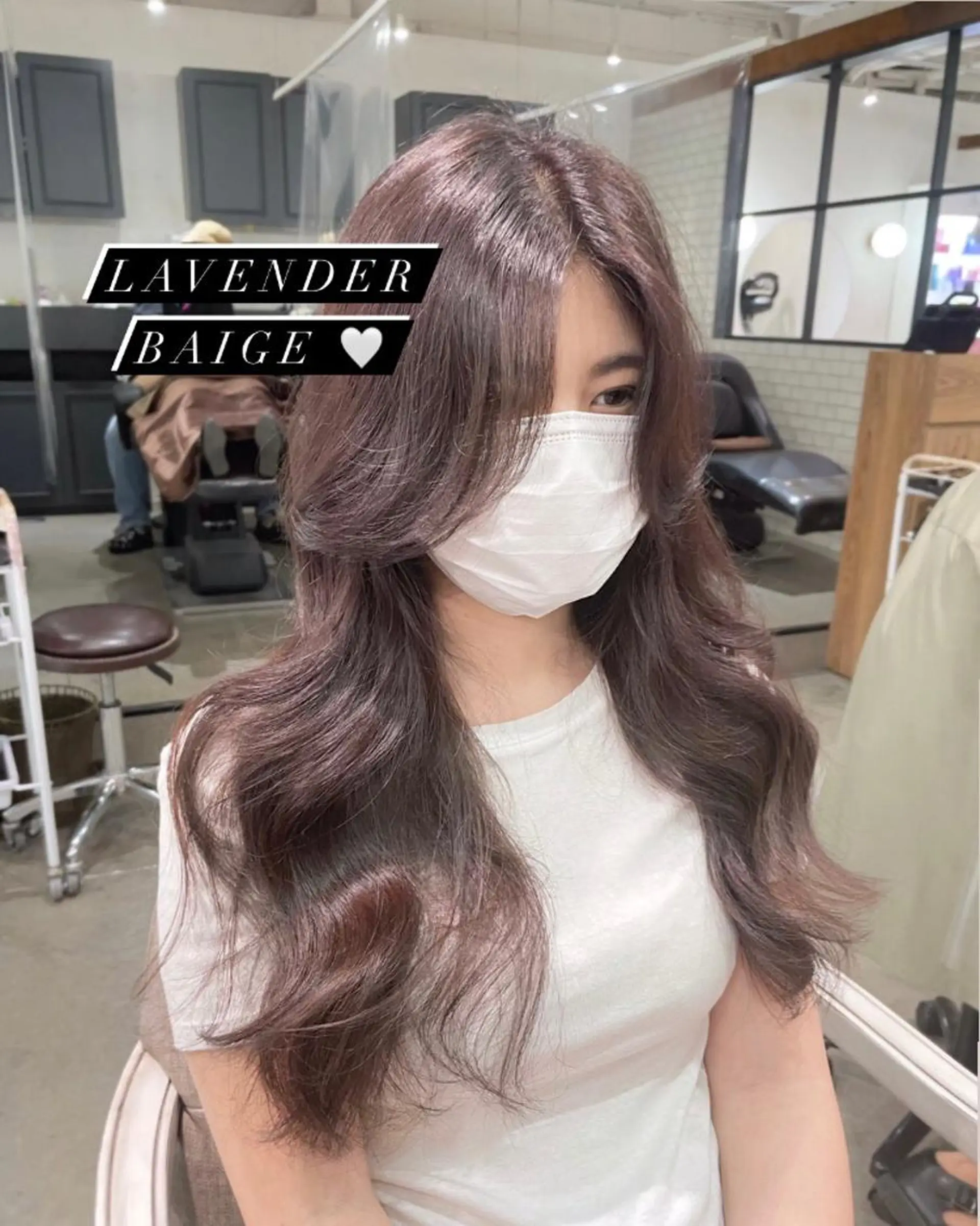 ロング カラー エギョモリ ヨシンモリ 韓国風ヘア オルチャンヘア ヘアカラー トリートメント 韓国/レイヤー NOISM天王寺のヘアスタイル