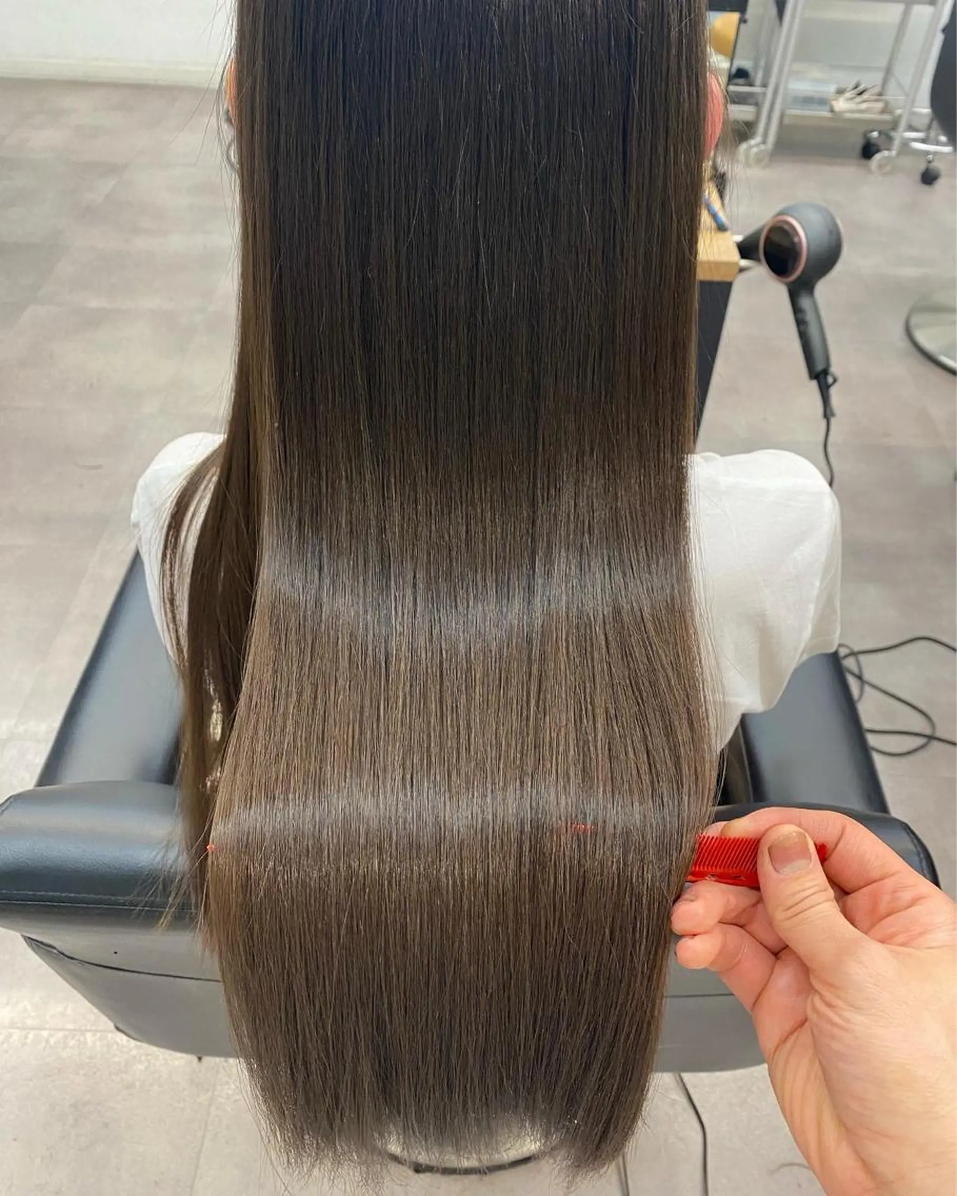 ロング 髪質改善 カット 縮毛矯正 トリートメント ヘアセット RITZ所属・✨似合わせカラー 阿部賢✨のヘアスタイル