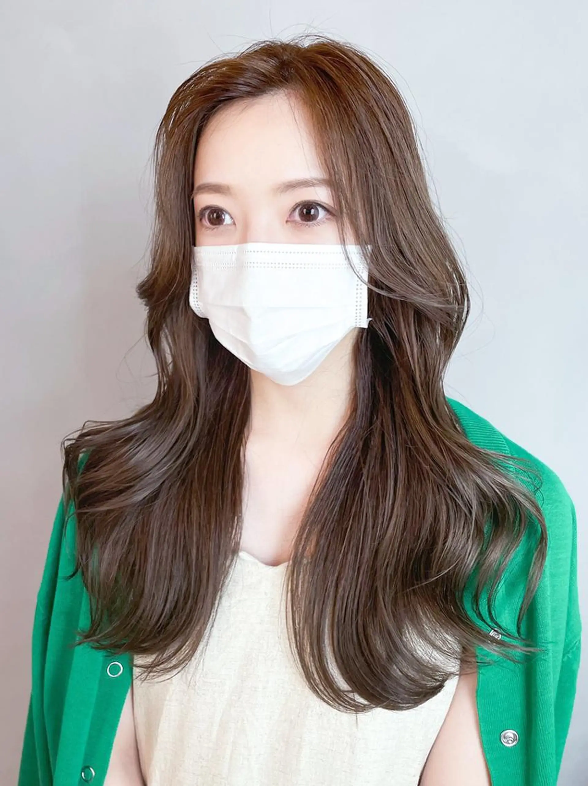 セミロング カラー パーマ ヘアアレンジ ベージュカラー ITbyALBUM 中野店のヘアスタイル
