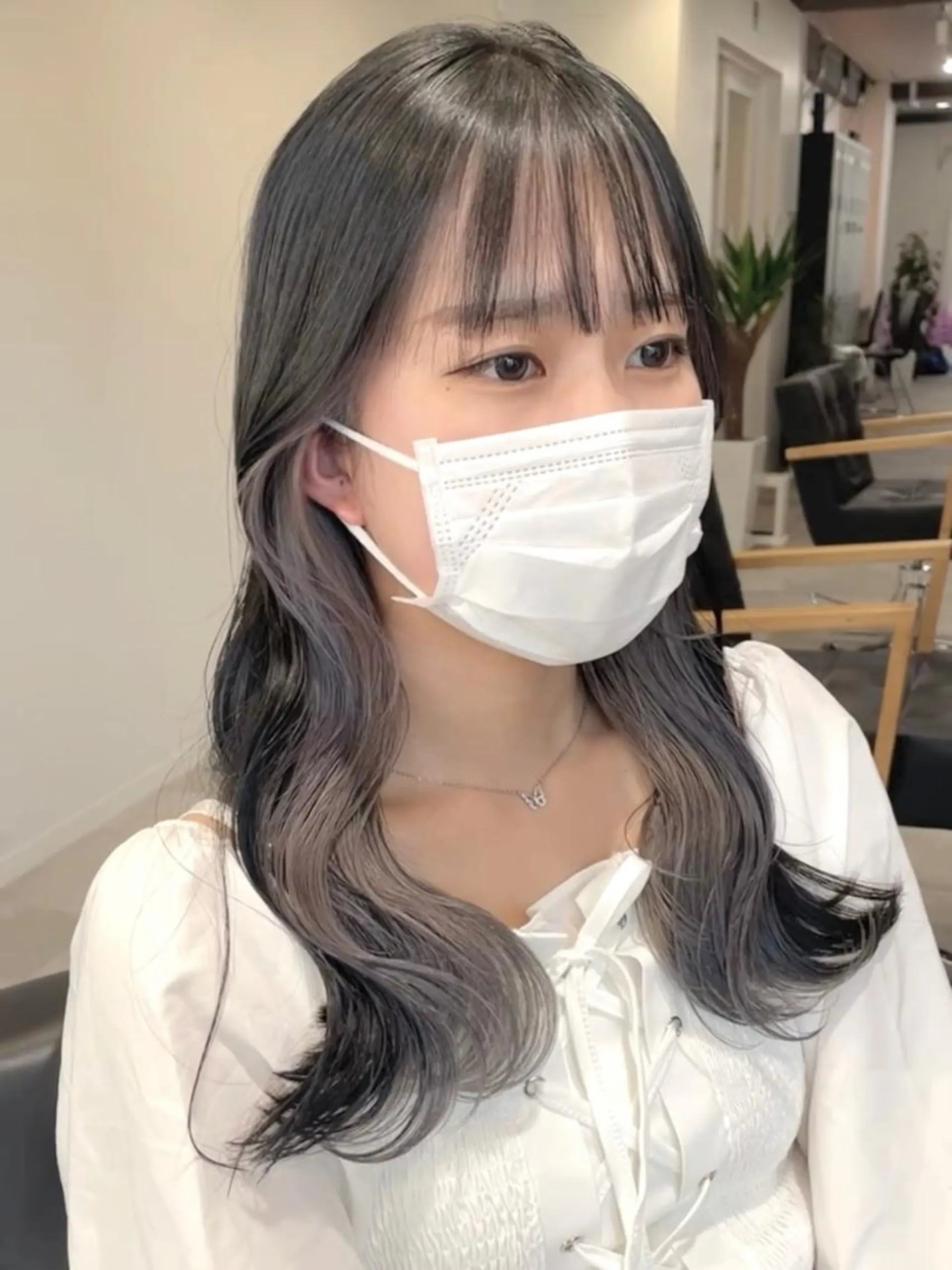 カラー ヘアカラー トリートメント ハイトーンイヤリング カラー清水隆央のヘアスタイル