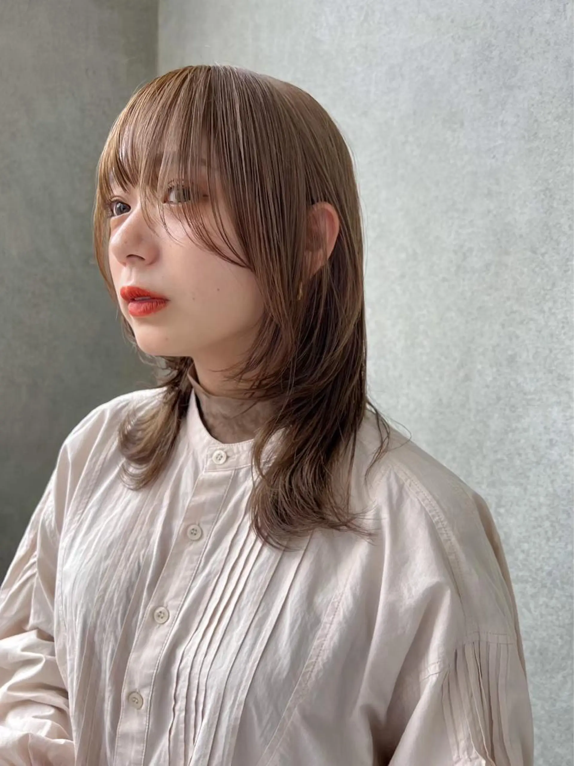 ミディアム カラー 透明感カラー ウルフカット ヘアカラー トリートメント 髪質改善/似合わせ レイヤー/AYUMUのヘアスタイル