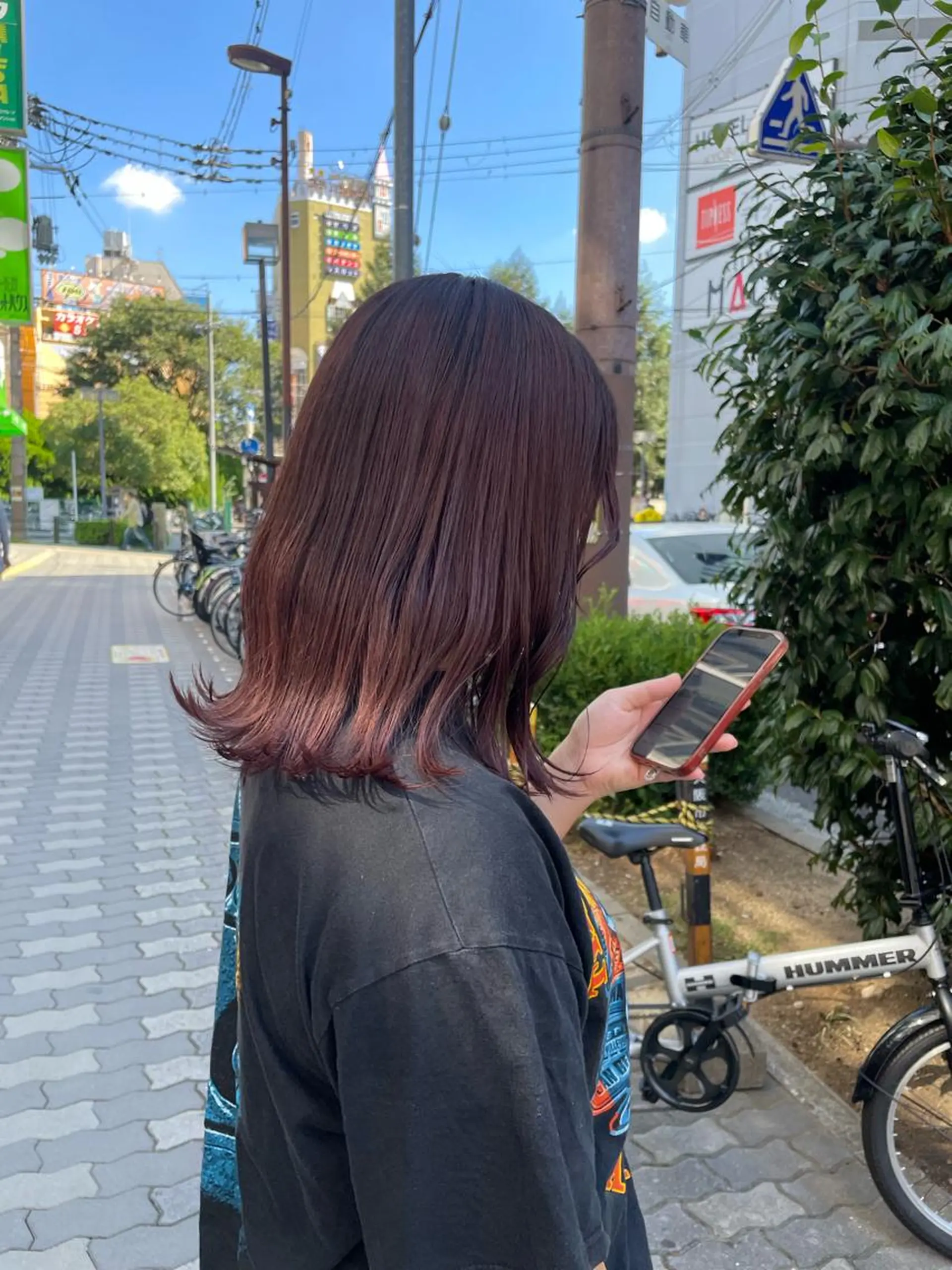 ミディアム yohaku misakiのヘアスタイル