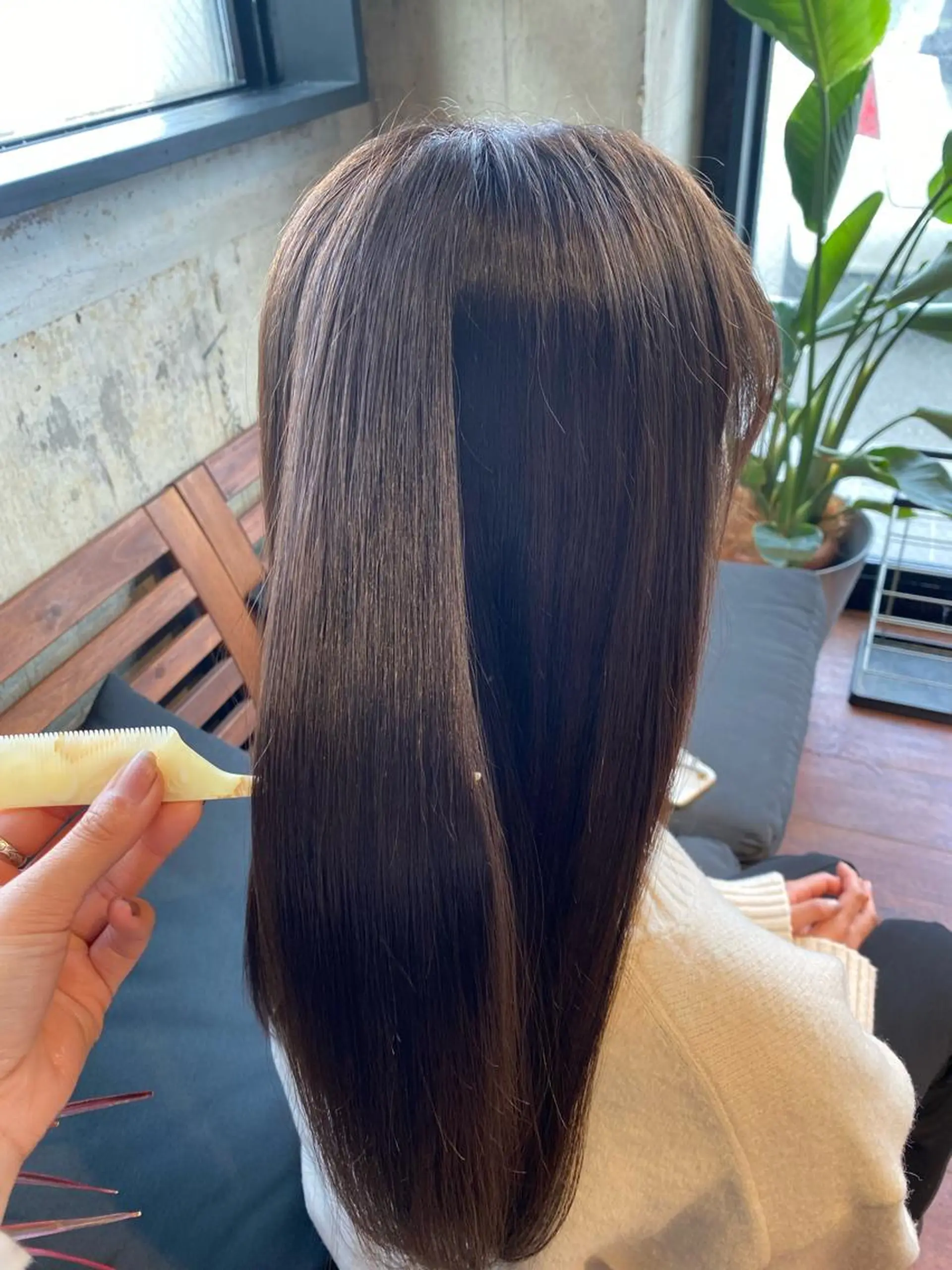 ロング カット 縮毛矯正 柔らかstyle MIYUUのヘアスタイル