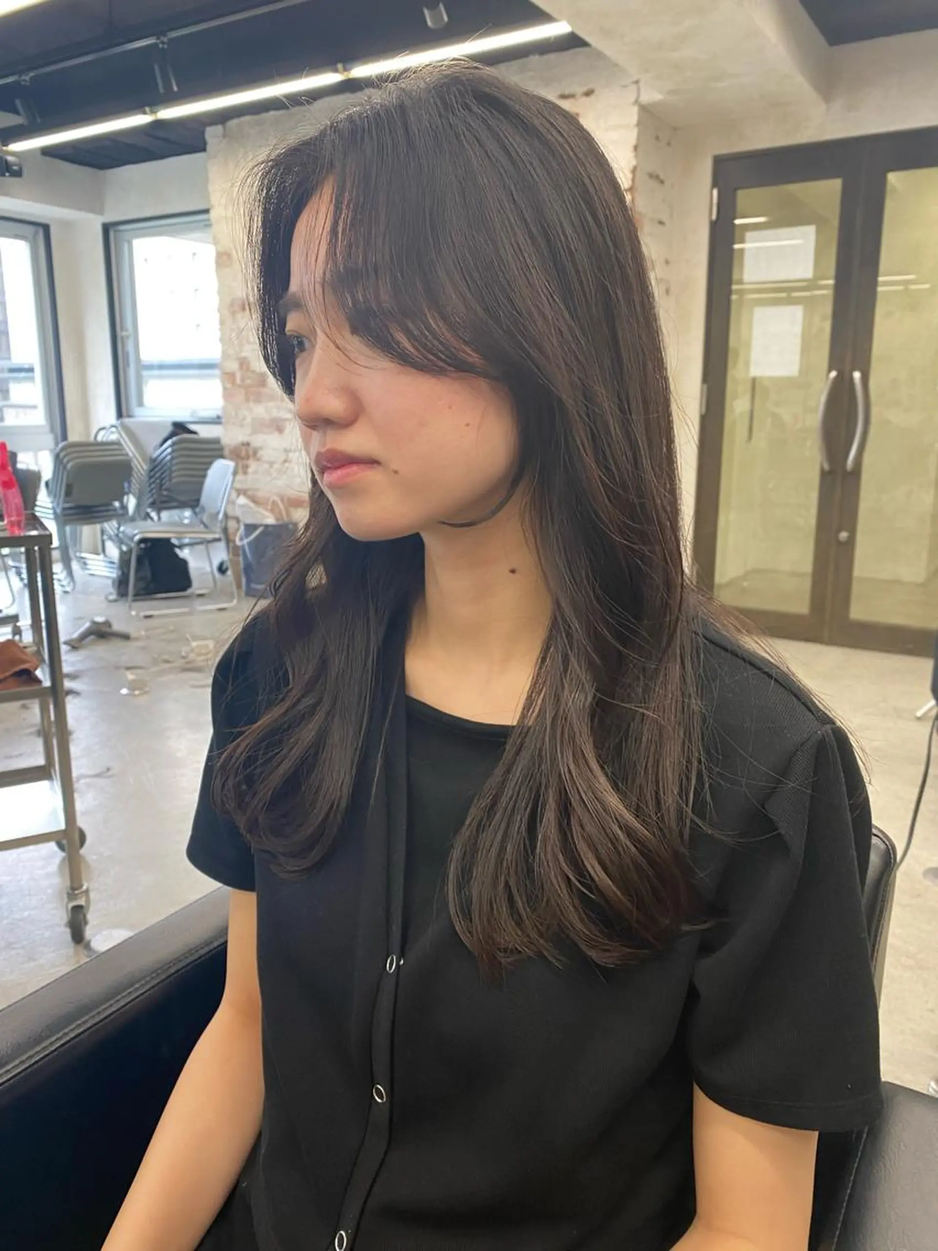 ロング 顔周りカット 韓国風ヘア HARUKA🍒 tocca天王寺のヘアスタイル