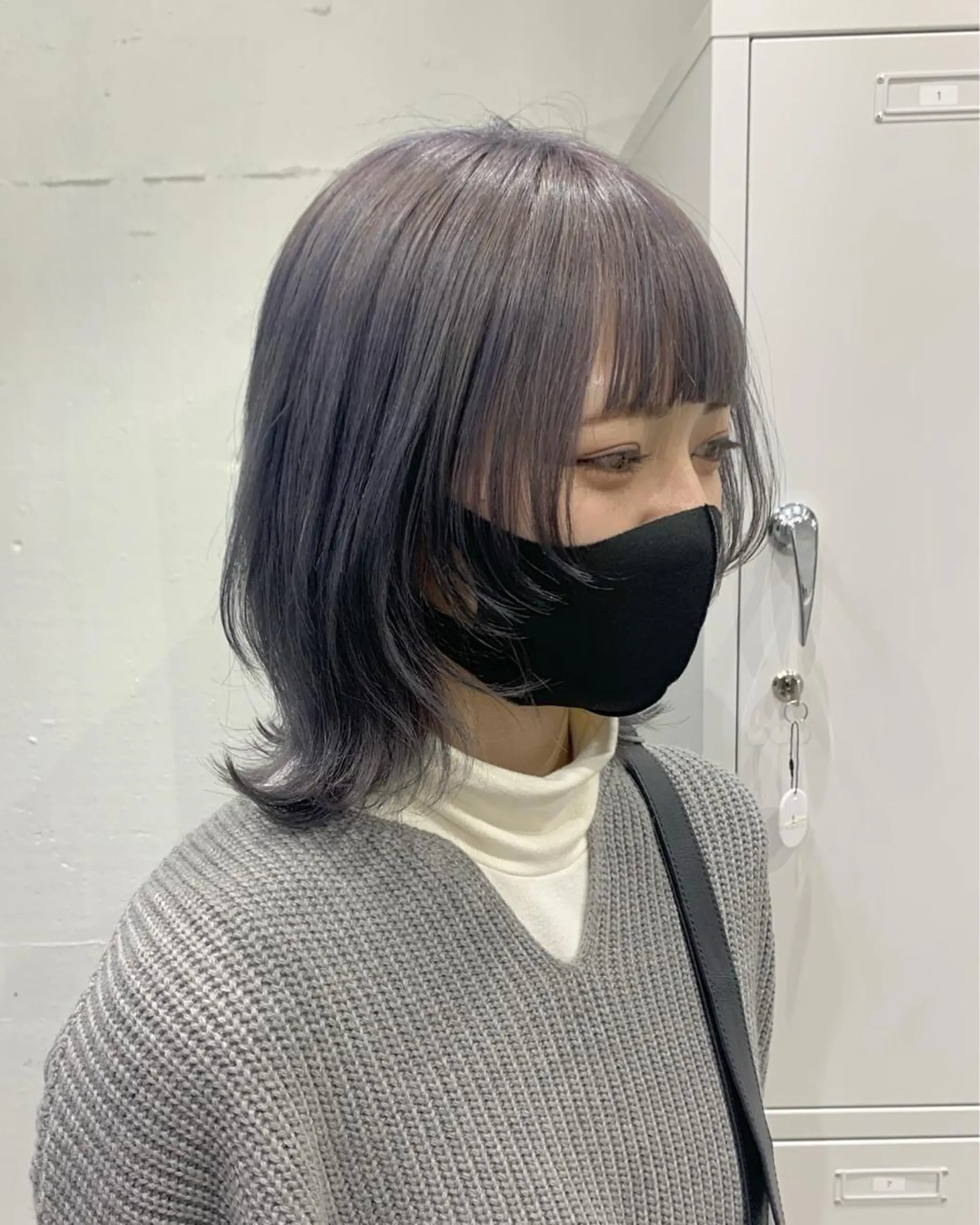 ミディアム カット ヘアカラー トリートメント ヘアセット ニュアンスハイトーン 🌙サイダサキのヘアスタイル