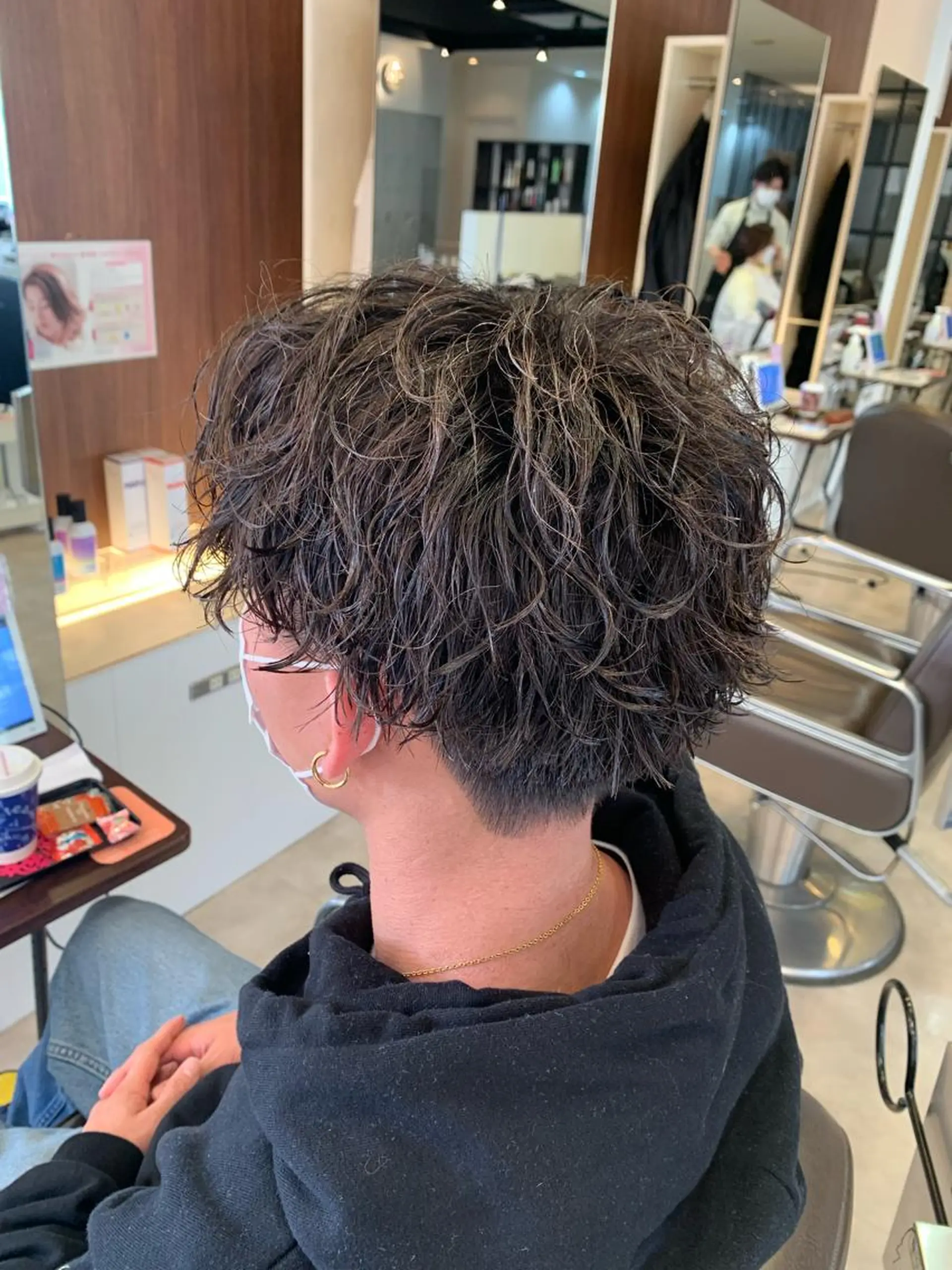 ミディアム メンズ メンズパーマ/難波/ 心斎橋　室園亮佑のヘアスタイル