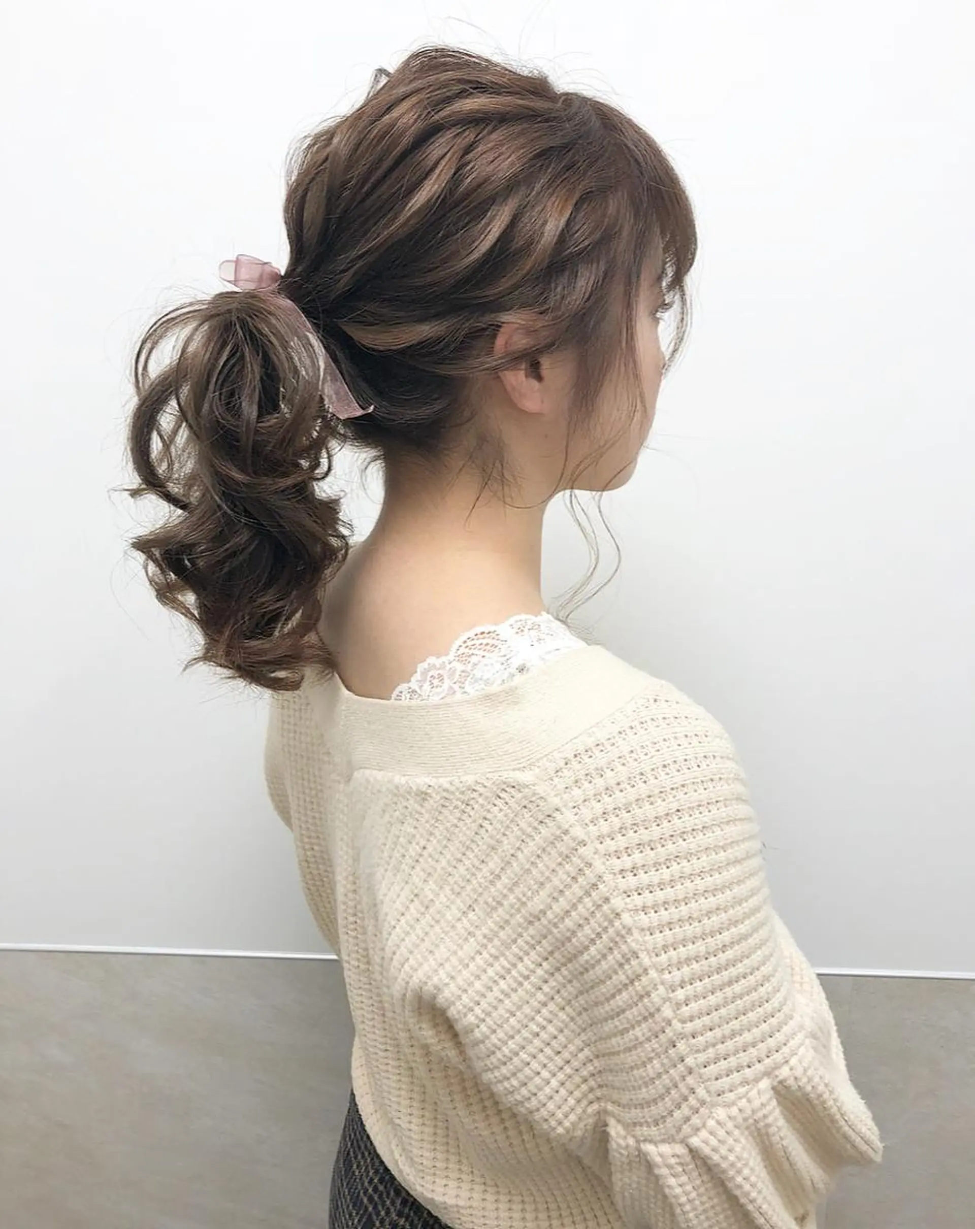 ロング カラー ヘアアレンジ ポニーテール autre所属・大久保 ひでなりのヘアスタイル