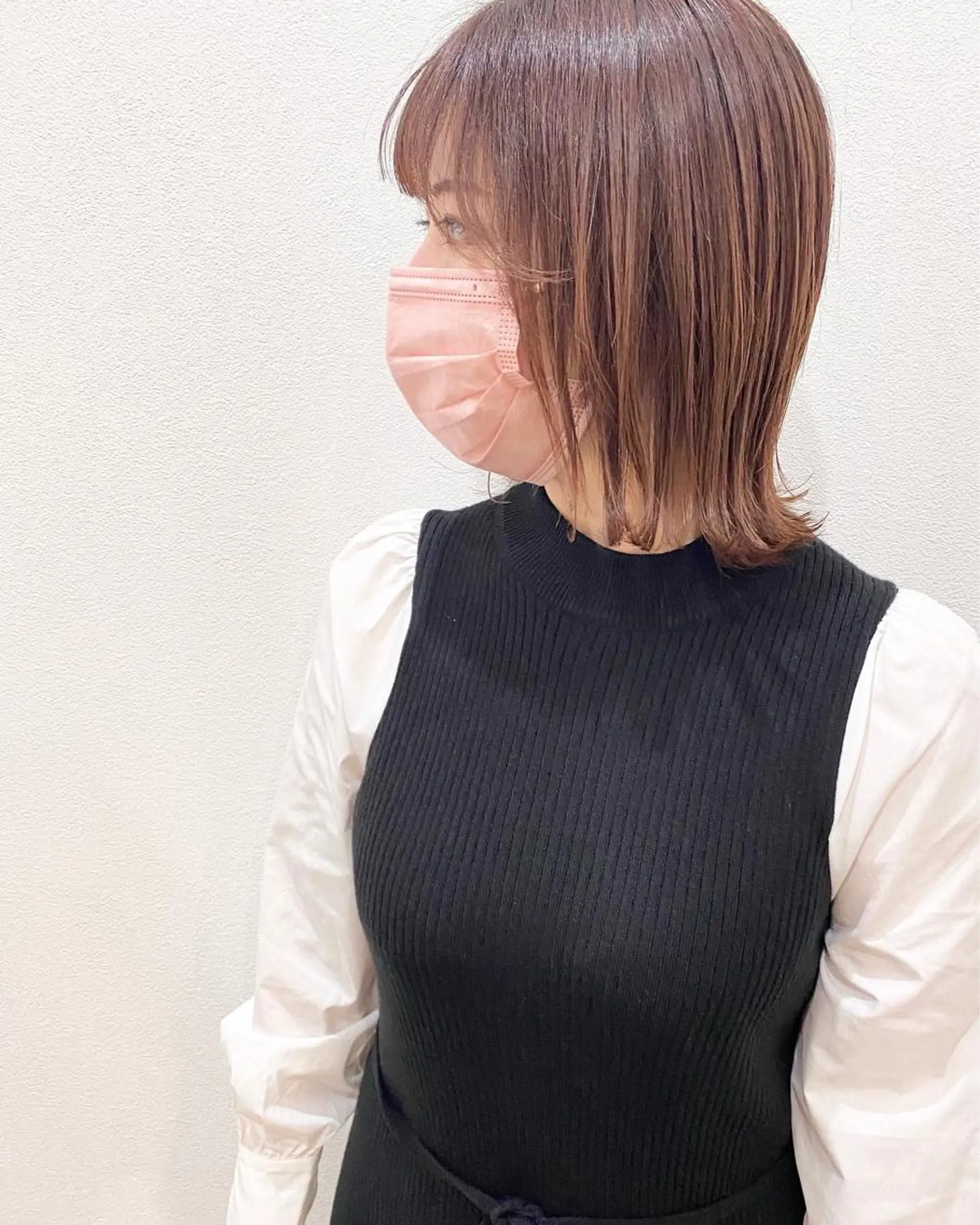 ミディアム カット ヘアカラー トリートメント MYRTLE TSUNODAのヘアスタイル