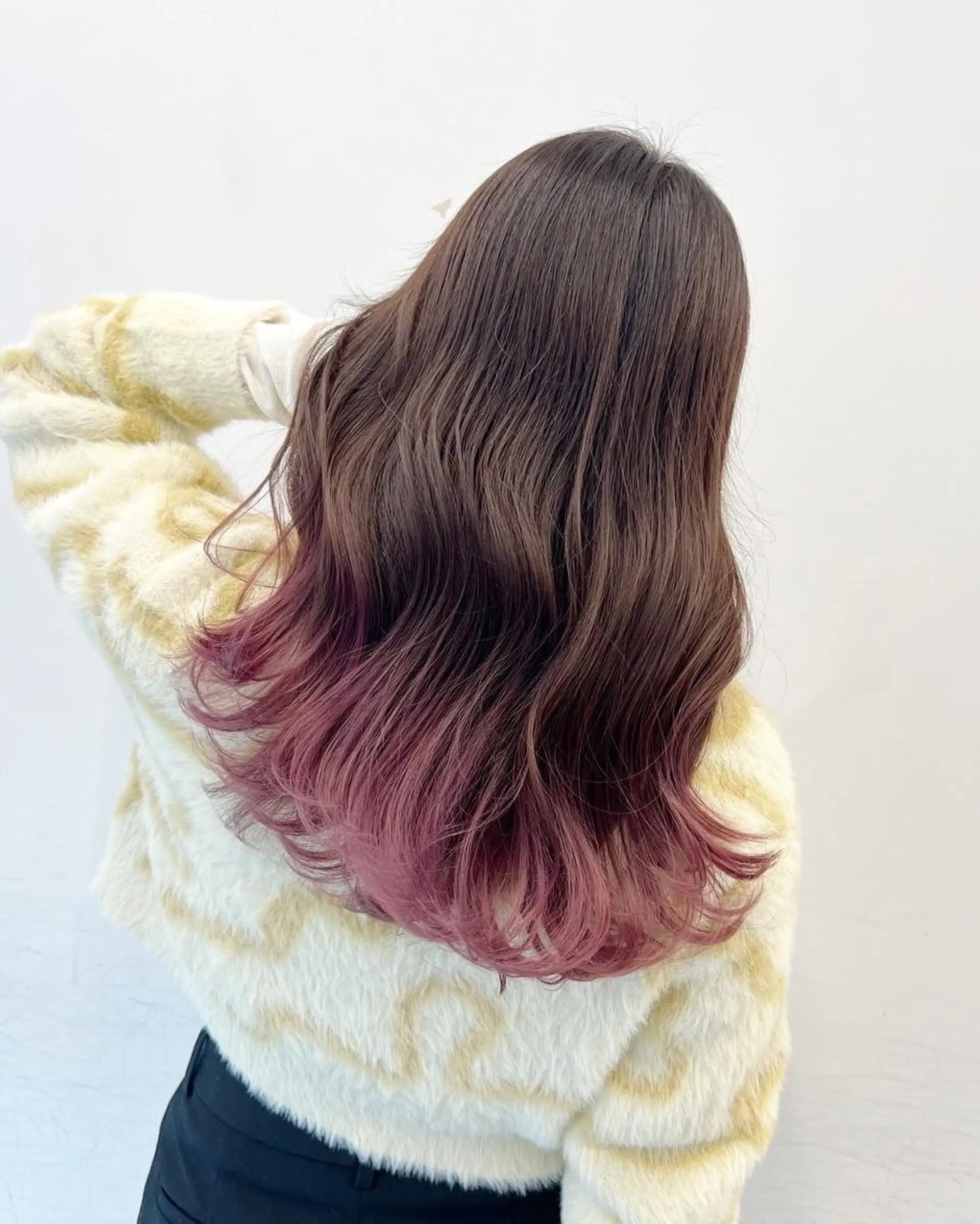 ロング アッシュ 韓国風ヘア 縮毛矯正 【公式】amble luxe 中野のヘアスタイル