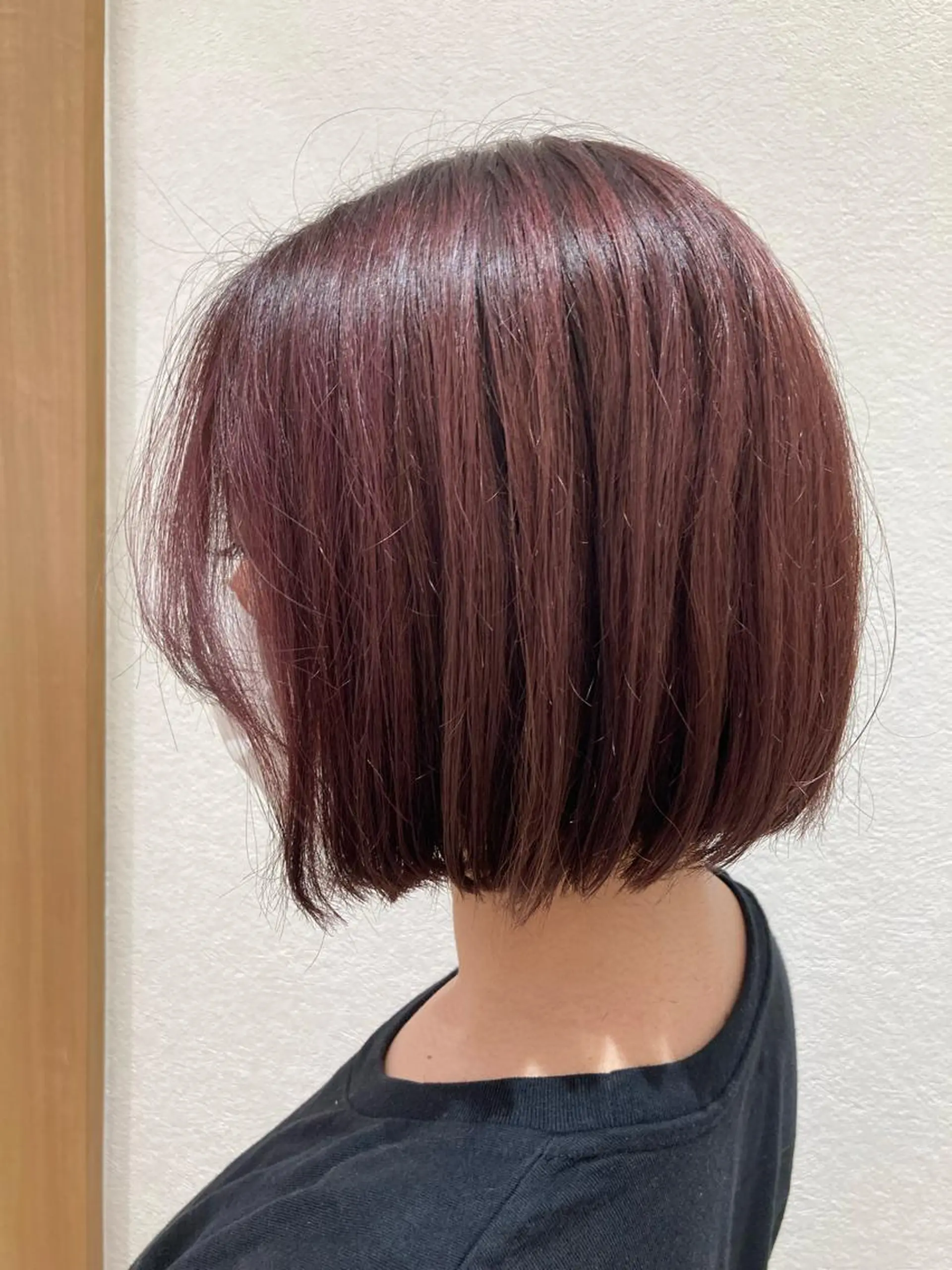 ショート カラー ピンクカラー カット ヘアカラー トリートメント 野村 さなみ✨ぱっつんボブのヘアスタイル