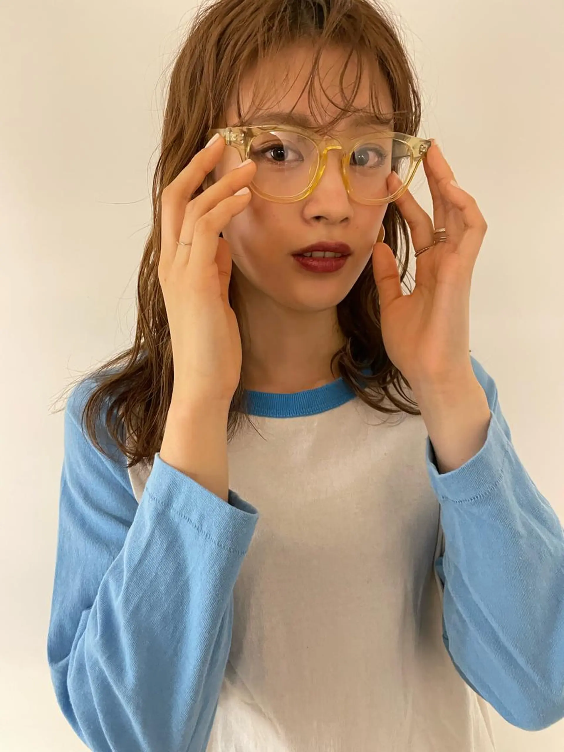セミロング カラー ヘアアレンジ ヘアカラー 林 隆平のヘアスタイル
