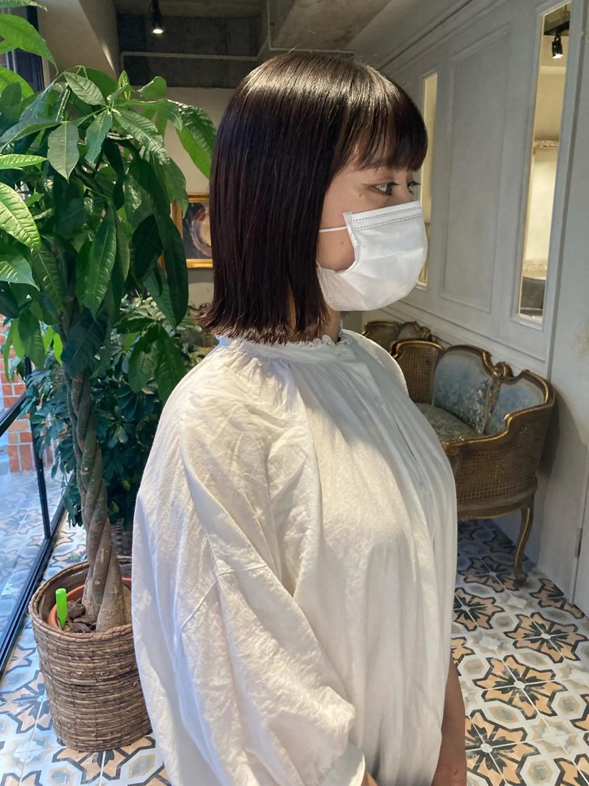 ミディアム カット 原 菜帆のヘアスタイル