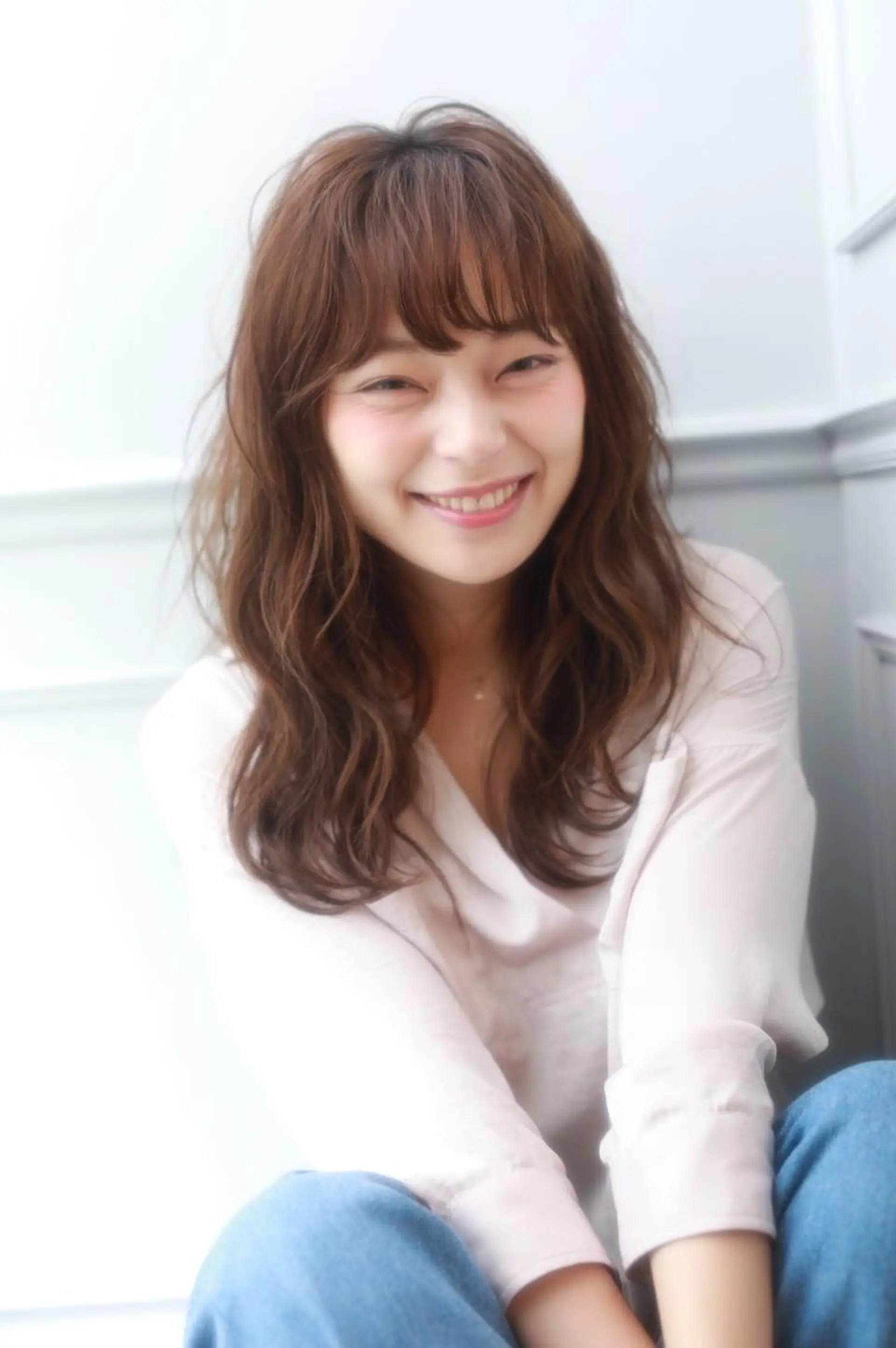 ミディアム カラー パーマ 山下 直人のヘアスタイル