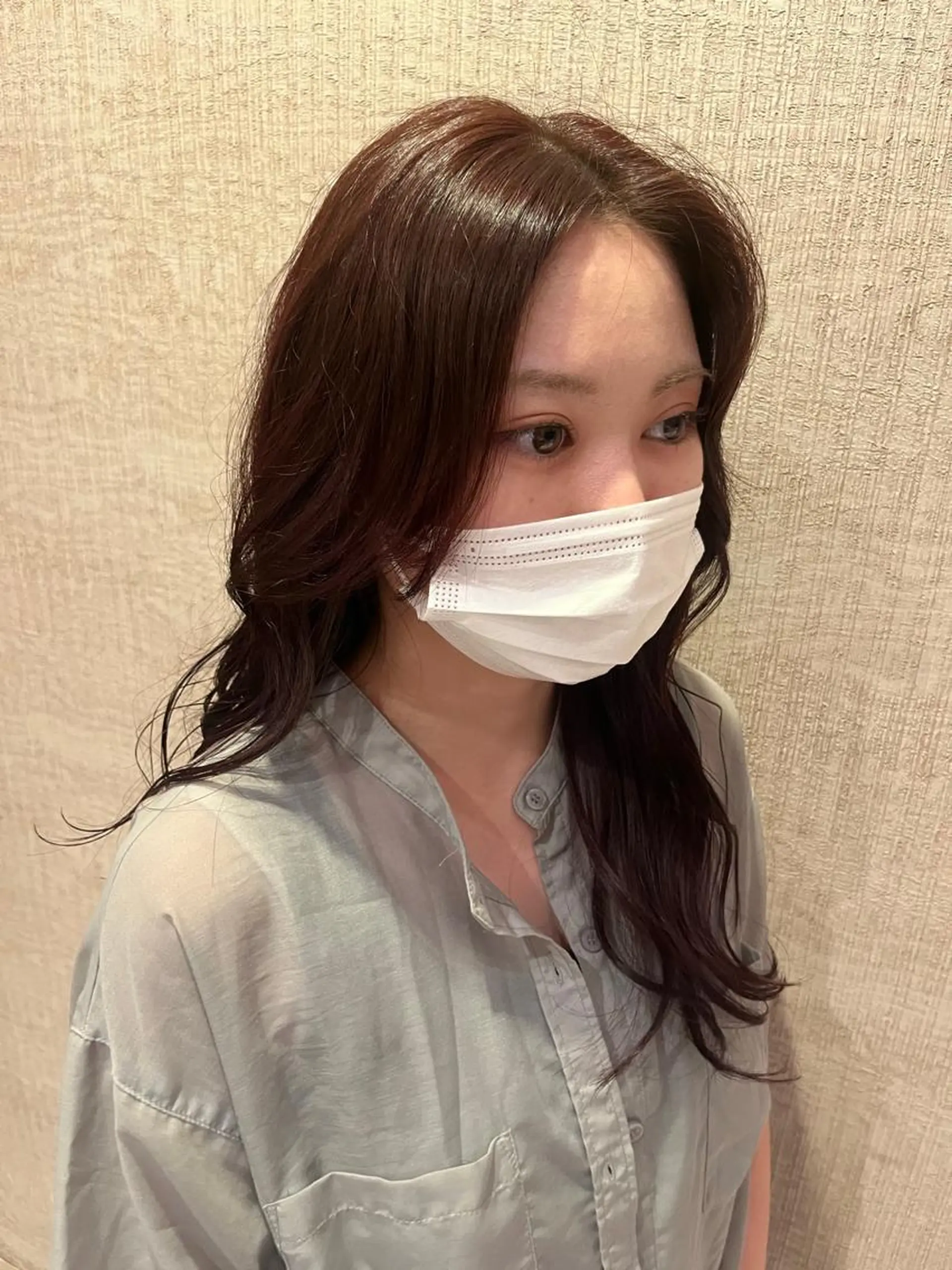 ロング カラー ブリーチ ブリーチなしカラー ピンクカラー 新宿 似合わせカラー HINAのヘアスタイル