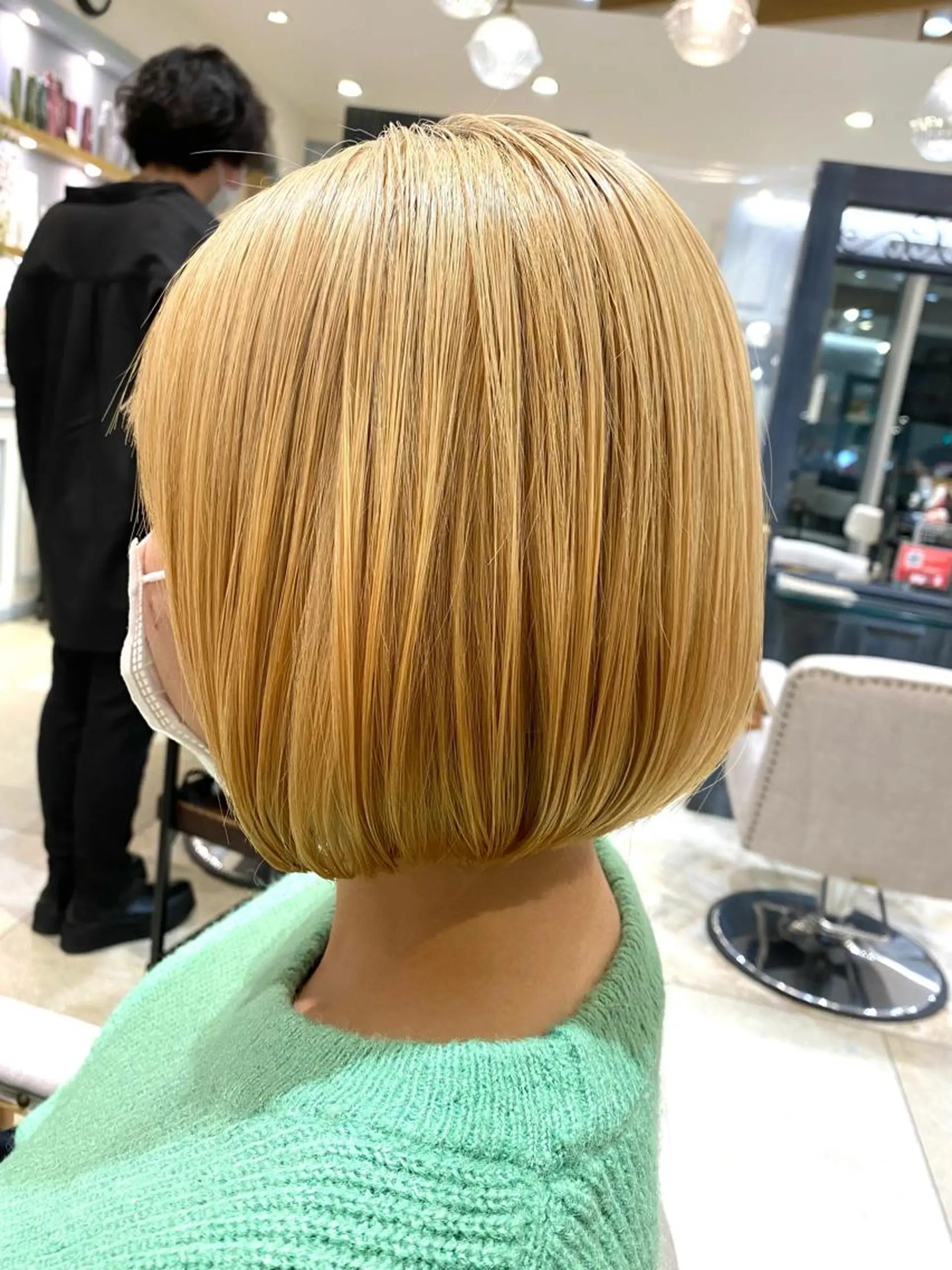 ミディアム 【店長】 ワンシーのヘアスタイル