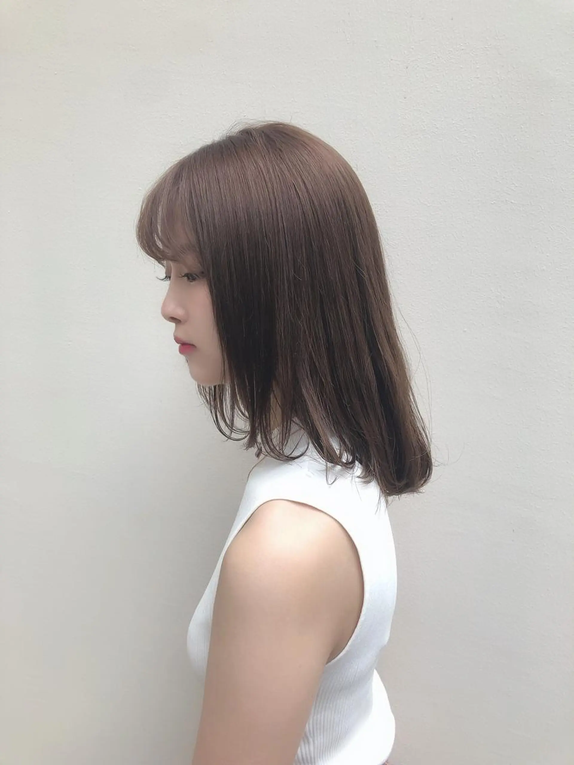 ミディアム カラー パーマ ヘアアレンジ 美髪矯正 Rioのヘアスタイル