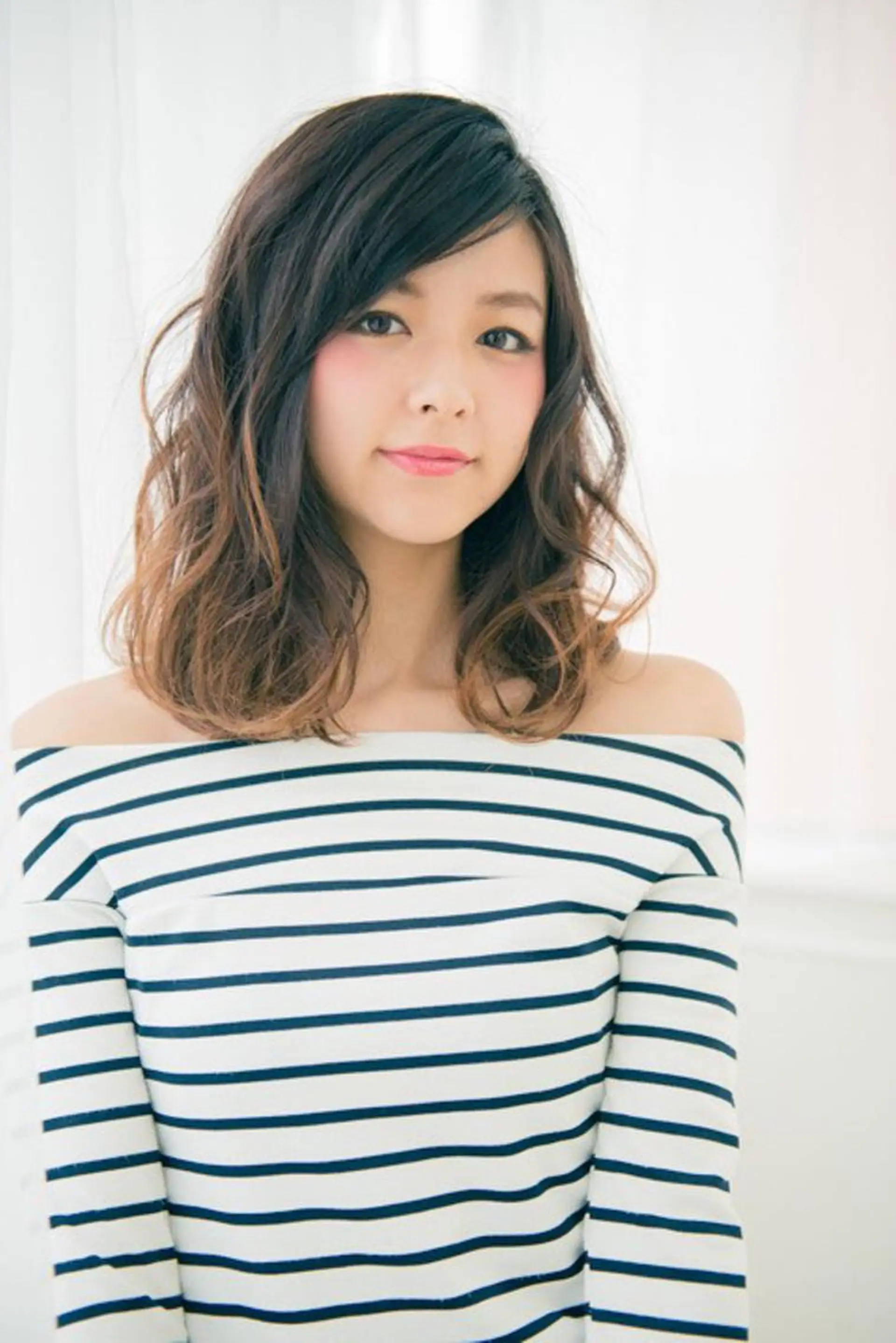 セミロング カット パーマ L'aube by luclu所属・笠谷 正之のヘアスタイル