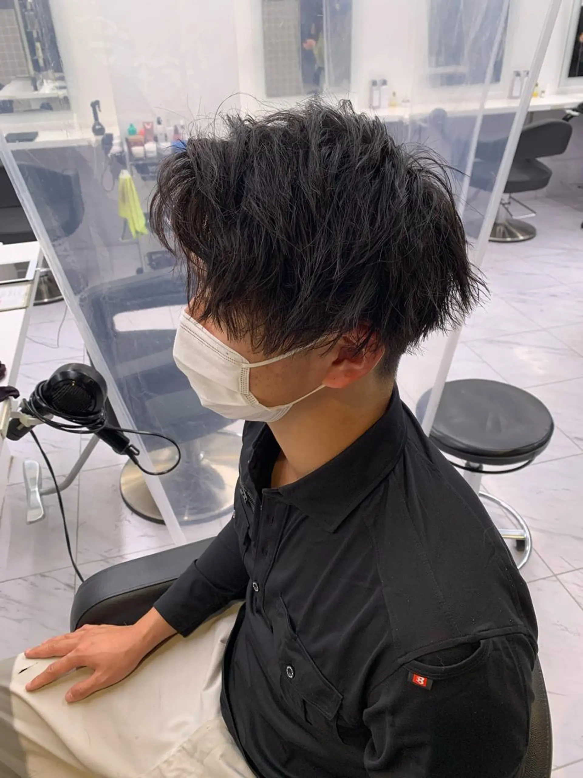 ショート カラー パーマ メンズ カット パーマ トリートメント ヘッドスパ ヘアセット ✨メンズウルフ特化 美容師タイガ✨のヘアスタイル