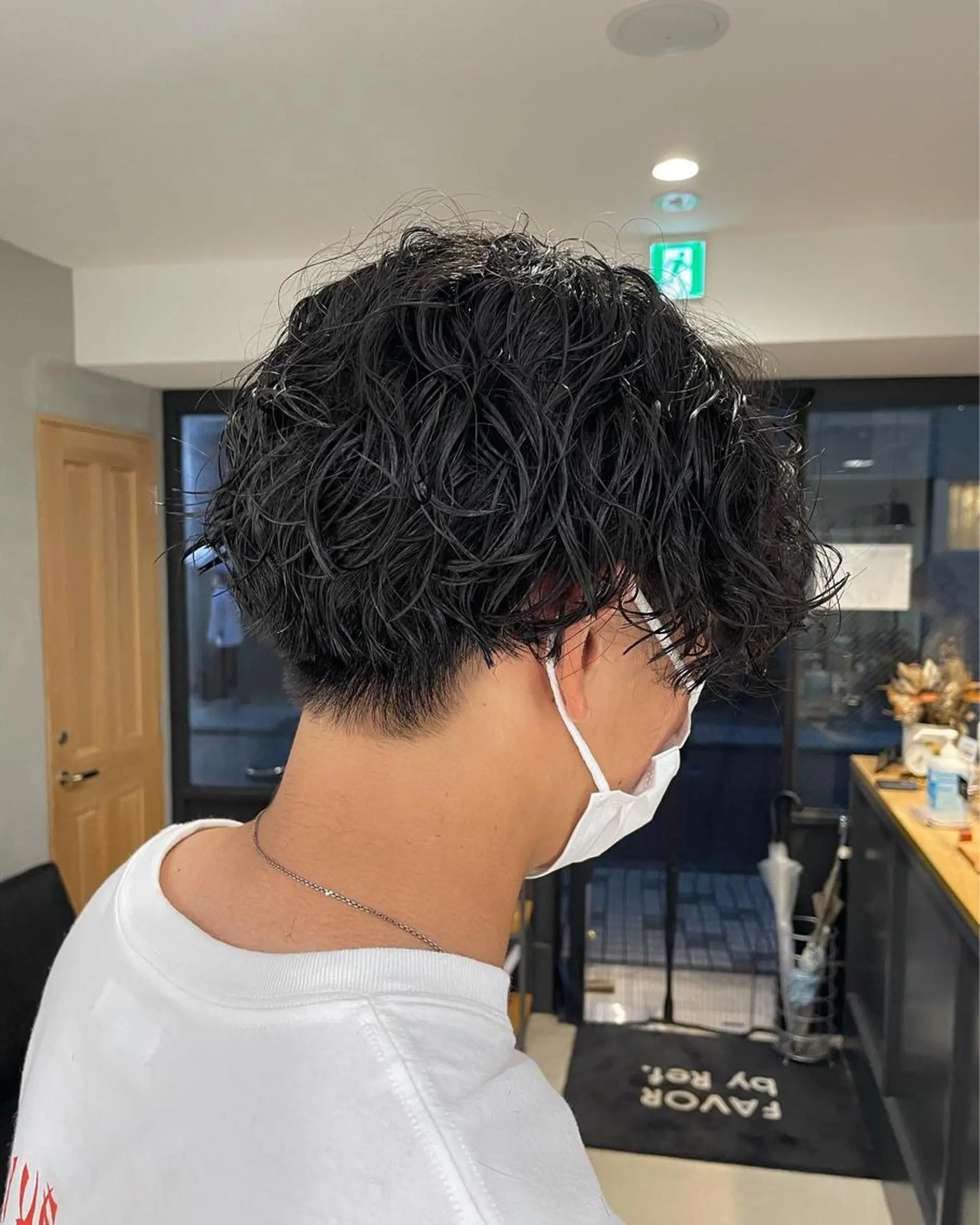 パーマ メンズ 暖色カラー🍊 ボブ🌿顔周りcutのヘアスタイル