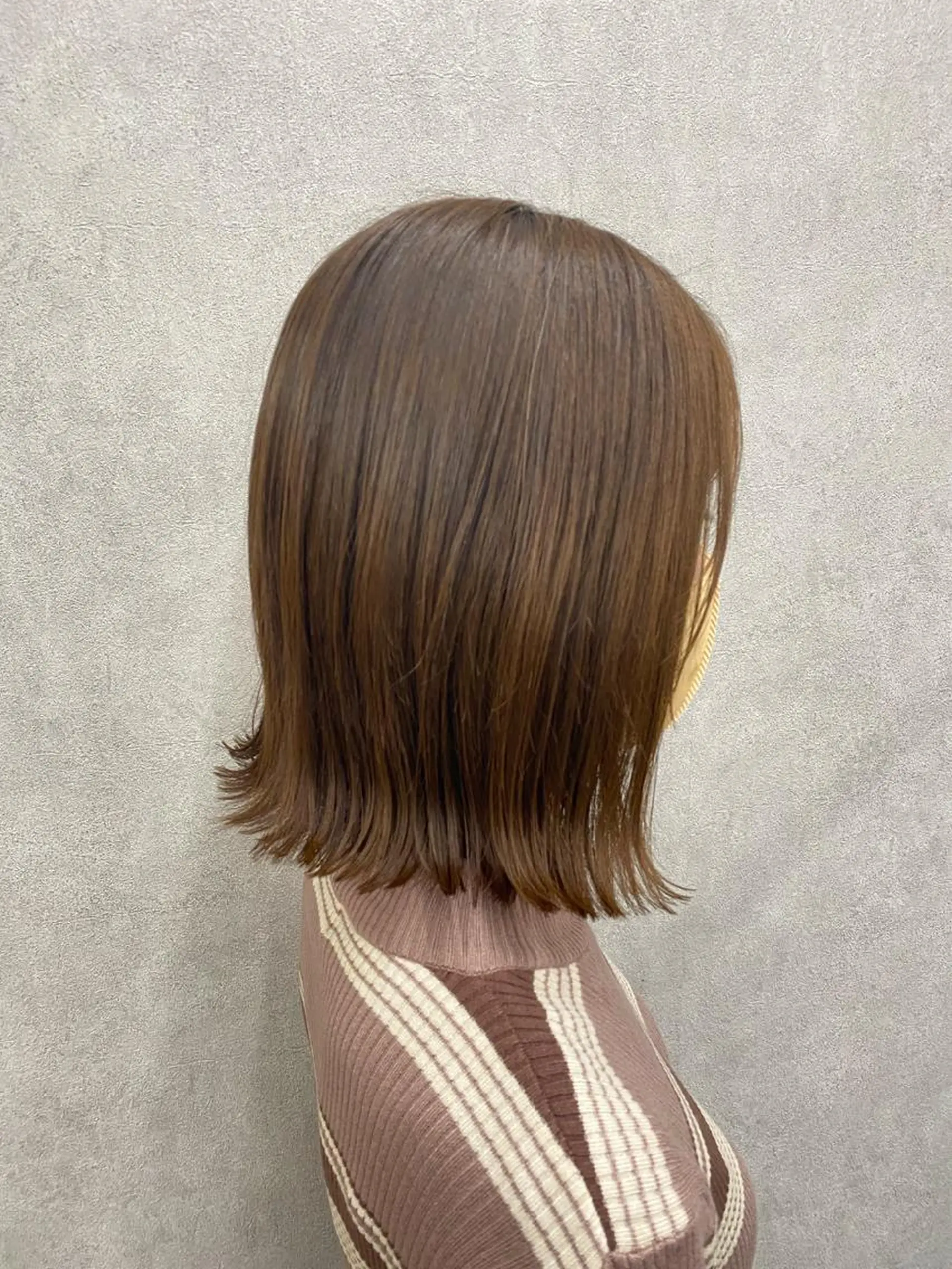 ミディアム カラー ボブ 外ハネヘア ヘアカラー トリートメント tetote天王寺店所属・SHOTA 大人ショートのヘアスタイル