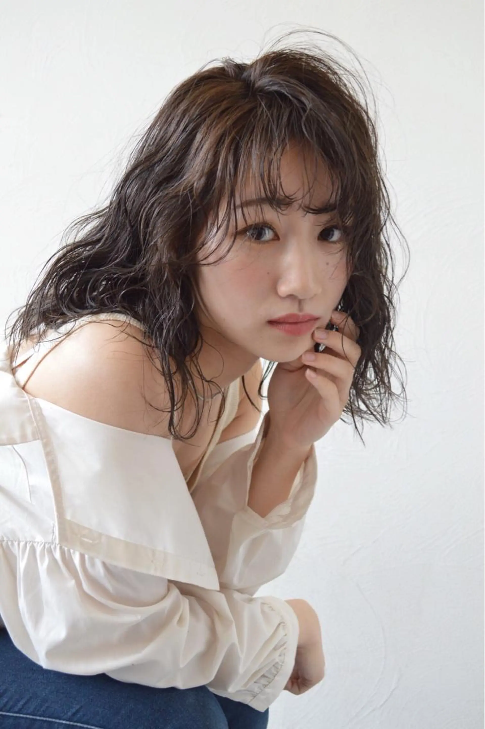 セミロング ワンレンボブ アッシュ ボブ 【今だけブリーチ 限定価格💕】すみのヘアスタイル