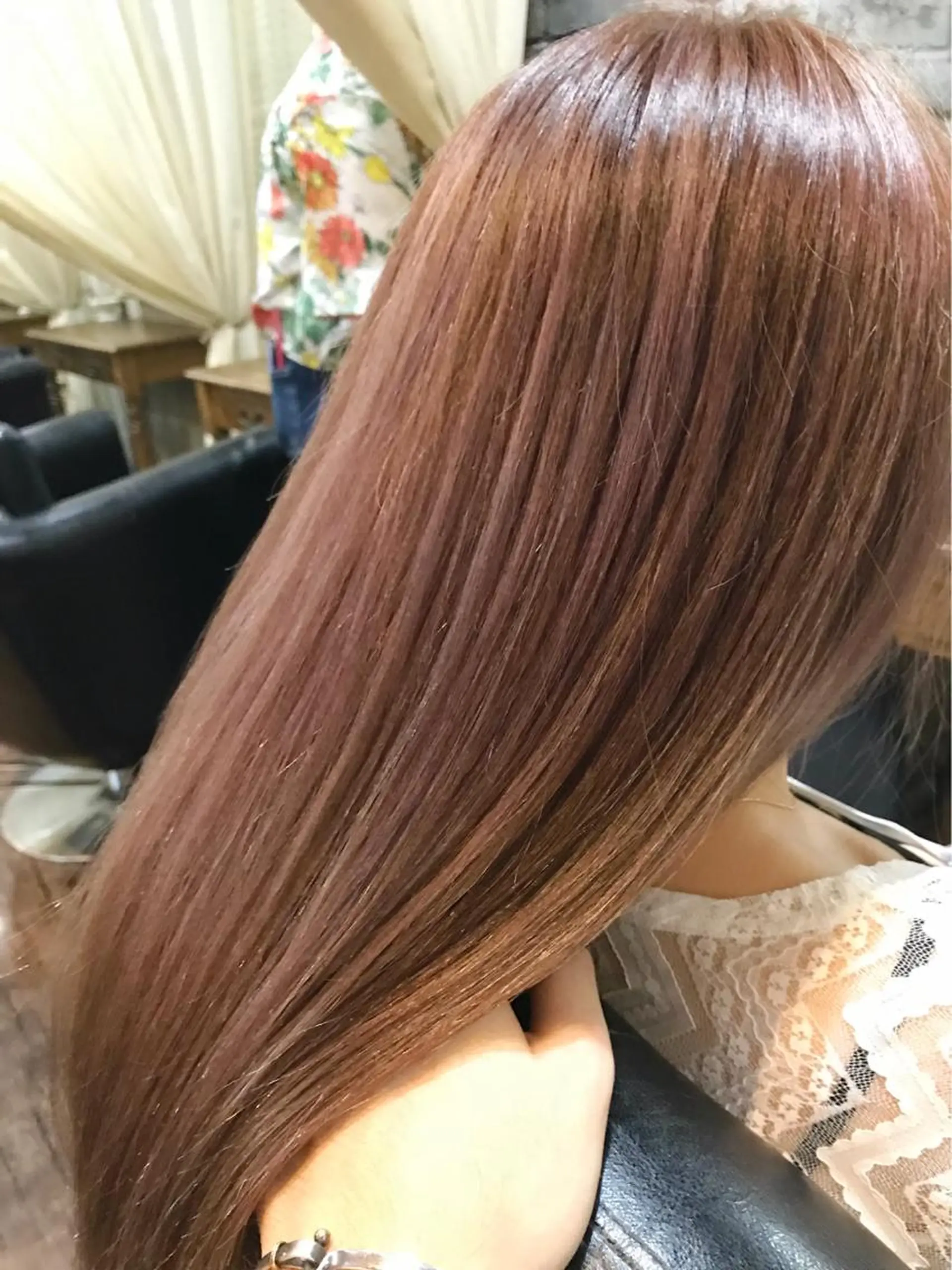 セミロング カラー ベージュカラー ピンクカラー ピンクベージュ Tsuyoki .のヘアスタイル